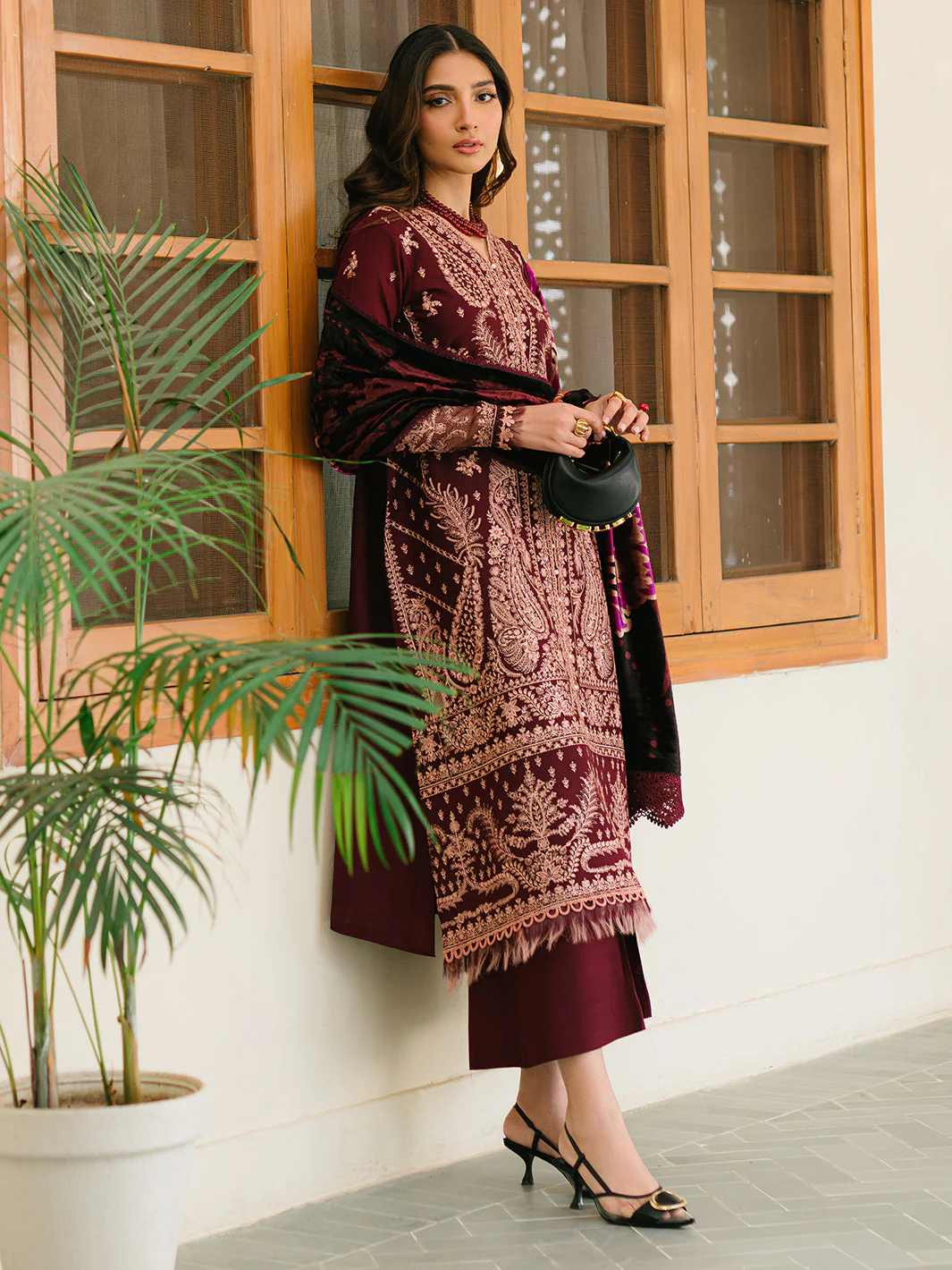 Bin Ilyas Olivia Embroidered Winter – 523-A - Image 7