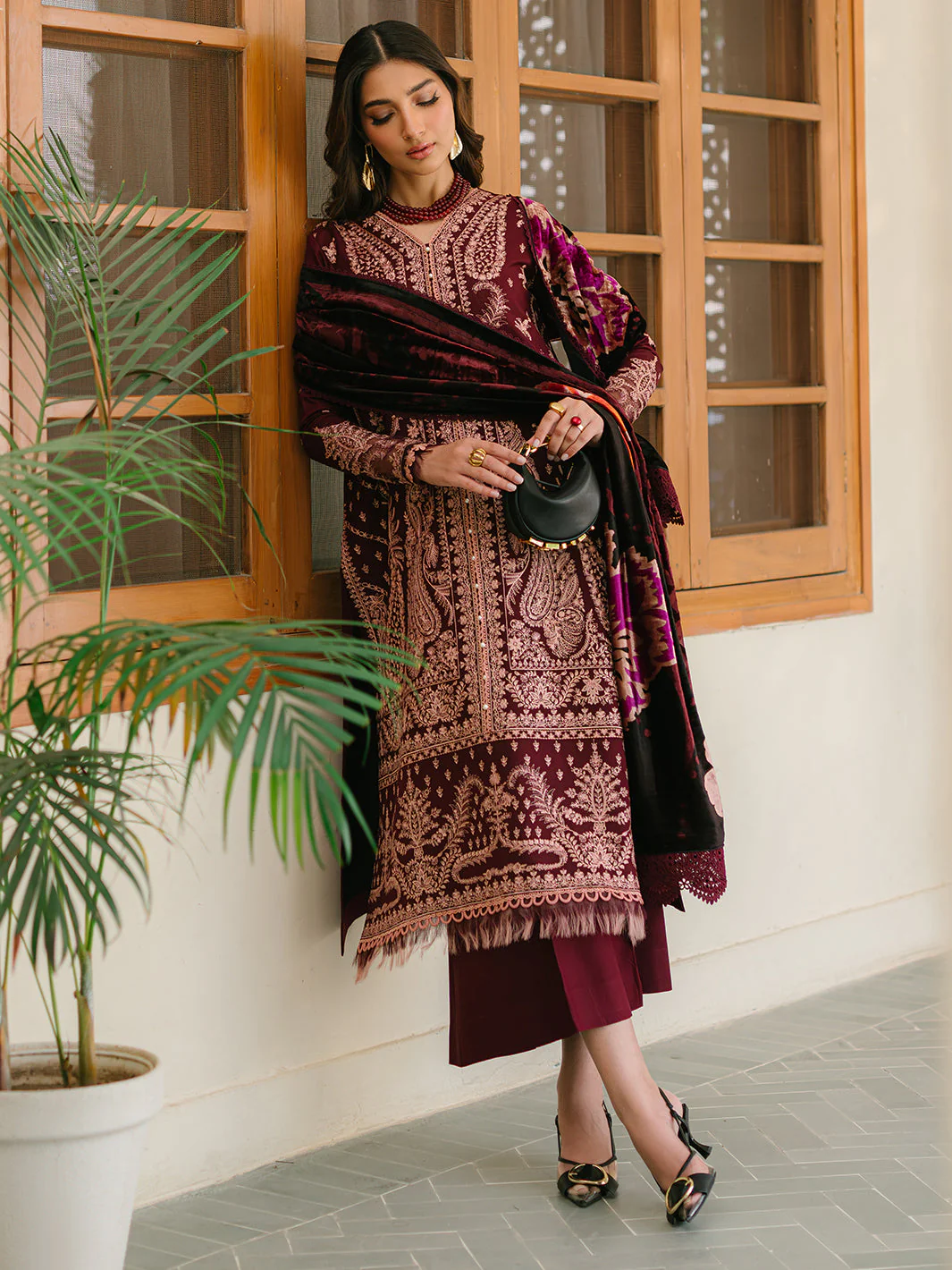 Bin Ilyas Olivia Embroidered Winter – 523-A - Image 8