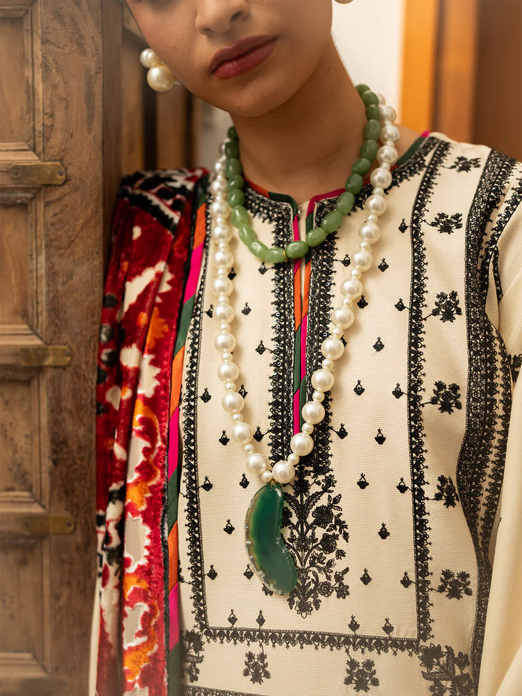 Bin Ilyas Olivia Embroidered Winter – 524-A - Image 2