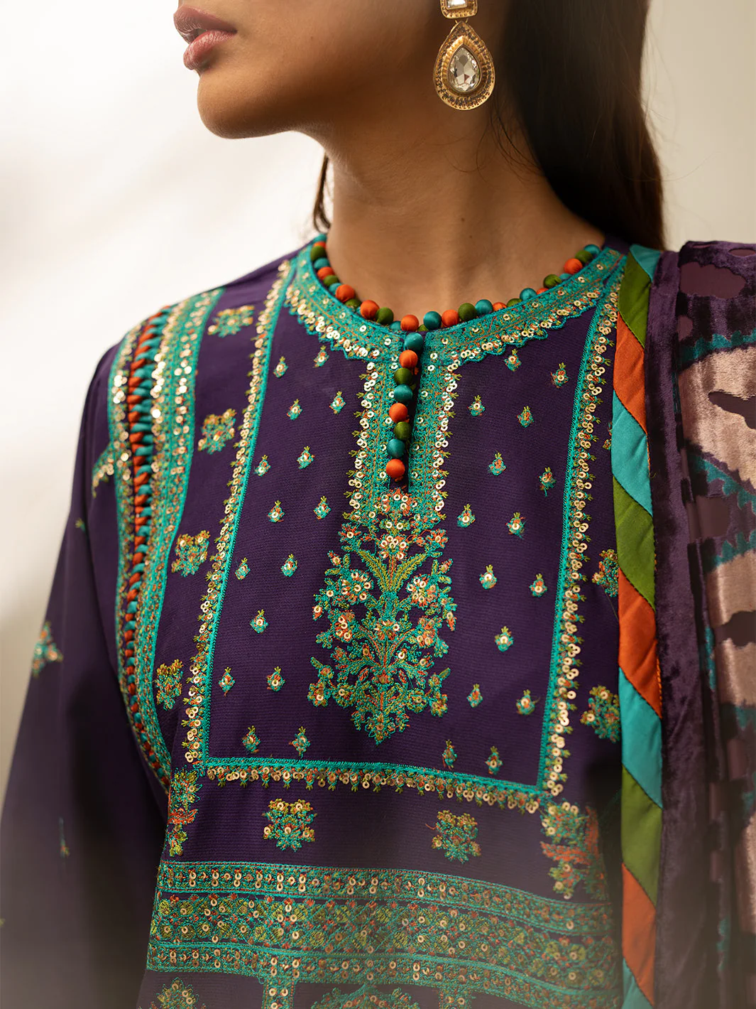 Bin Ilyas Olivia Embroidered Winter – 524-B - Image 2