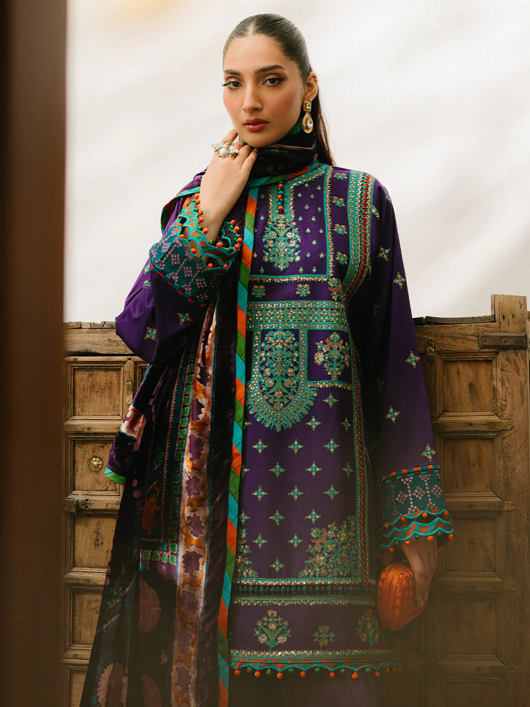 Bin Ilyas Olivia Embroidered Winter – 524-B - Image 9