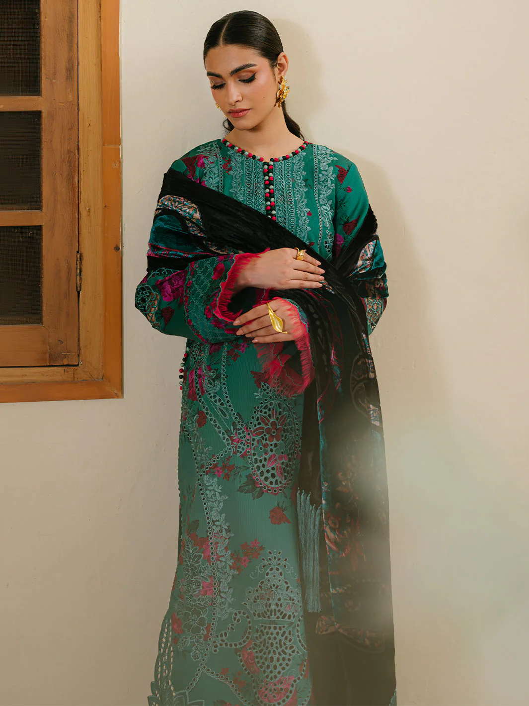 Bin Ilyas Olivia Embroidered Winter – 526-B - Image 10