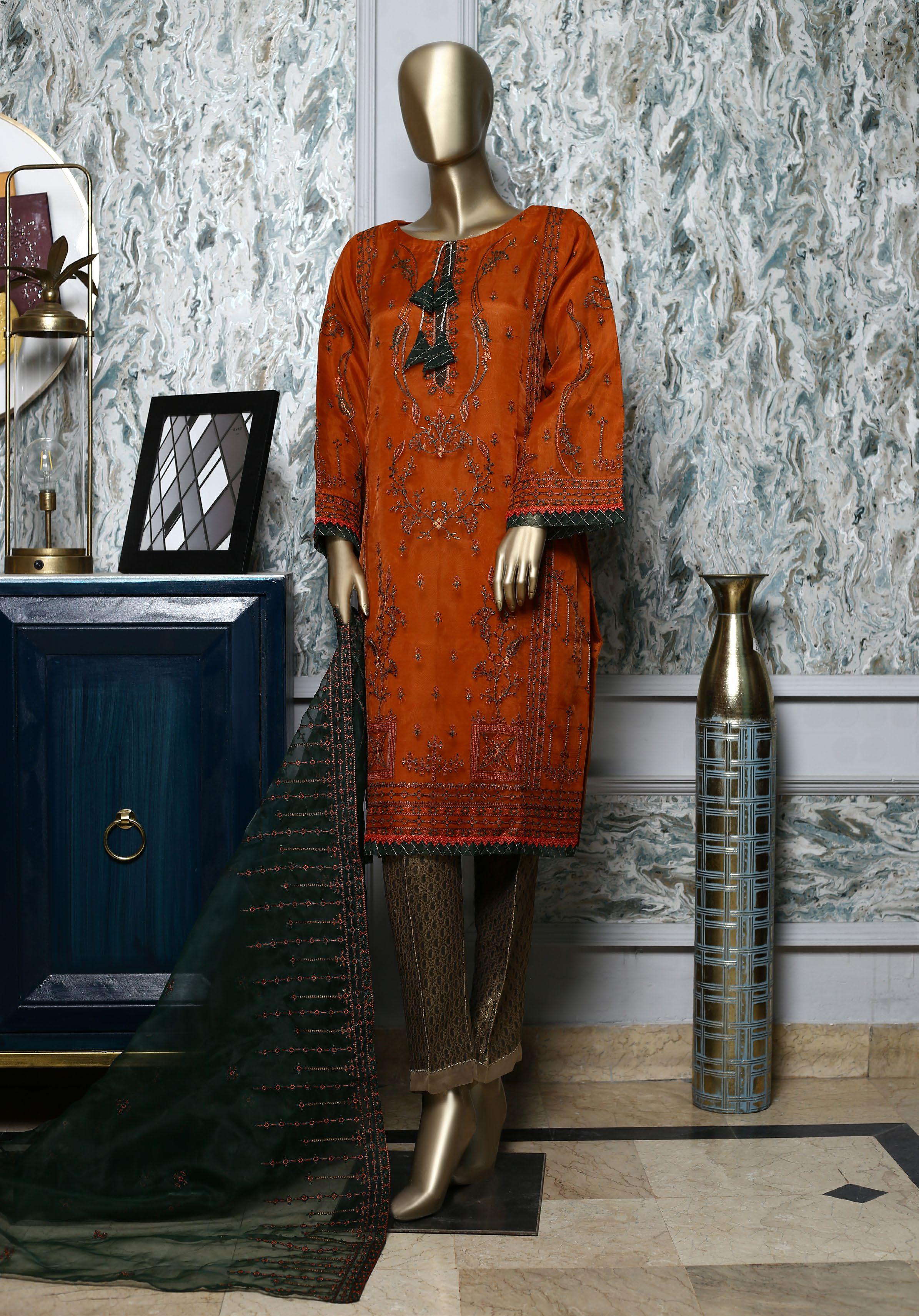 Bin Saeed · Stitched Formal Organza 2PC Collection – DN-4