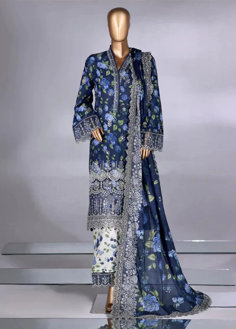 Bin Saeed Stitched Lawn Suit – B-7