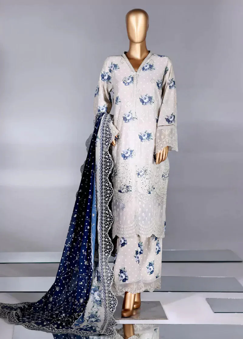 Bin Saeed Stitched Lawn Suit – B-8