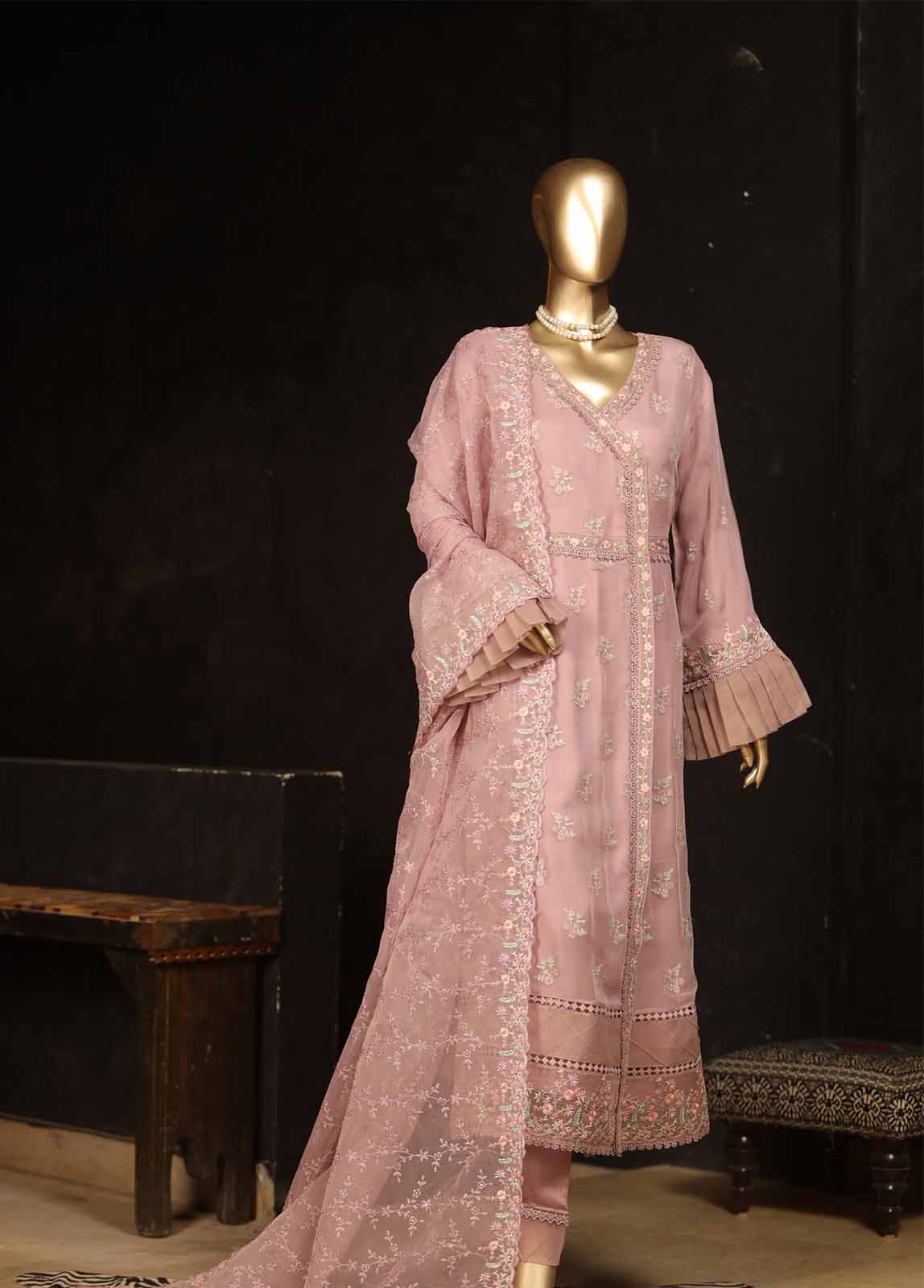 Bin Saeed Stitched Luxury Pret 3Pc Chiffon Collection – ASP-C002