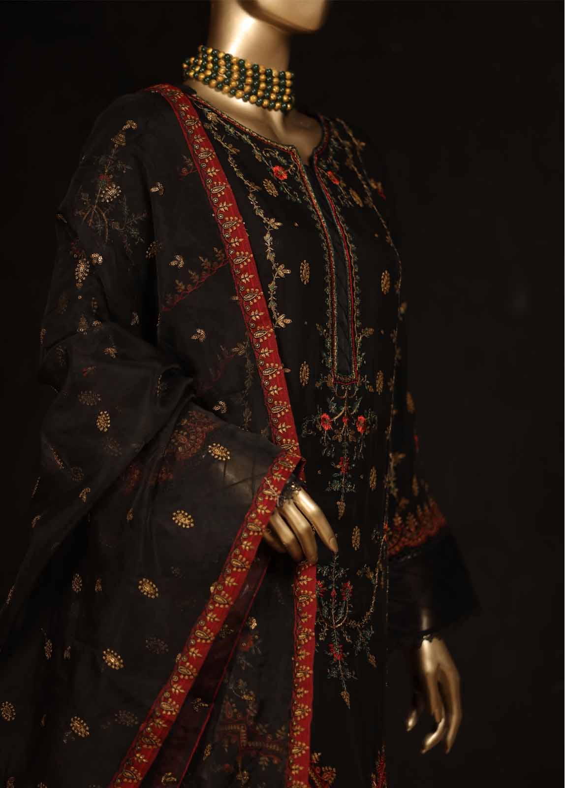 Bin Saeed Stitched Luxury Pret 3Pc Chiffon Collection – ZEF-C2003 - Image 2