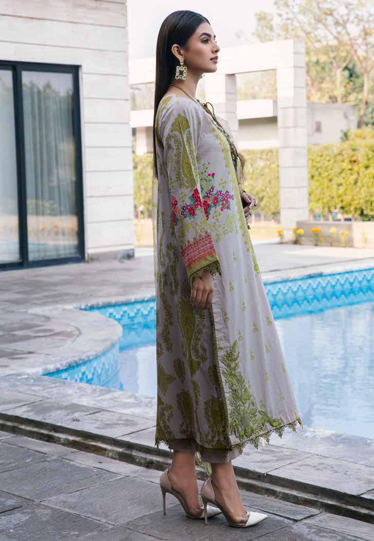 Charizma Aaghaz Embroidered Lawn Collection 2023 – AG-03 - Image 2