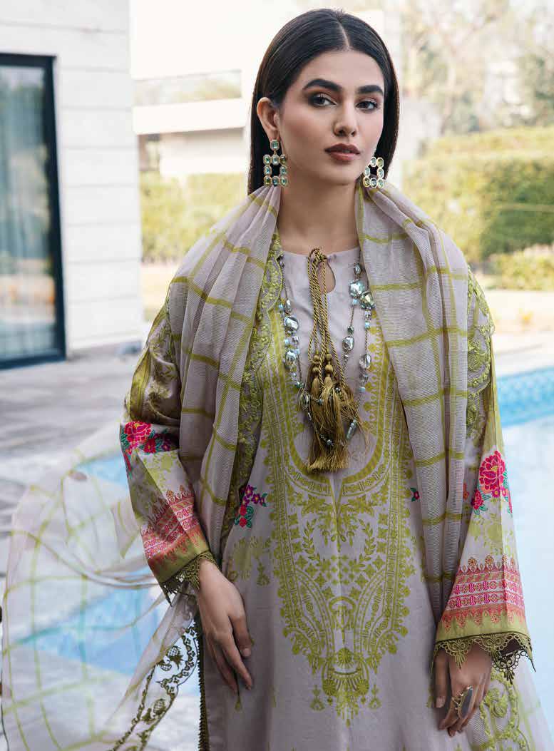 Charizma Aaghaz Embroidered Lawn Collection 2023 – AG-03 - Image 3