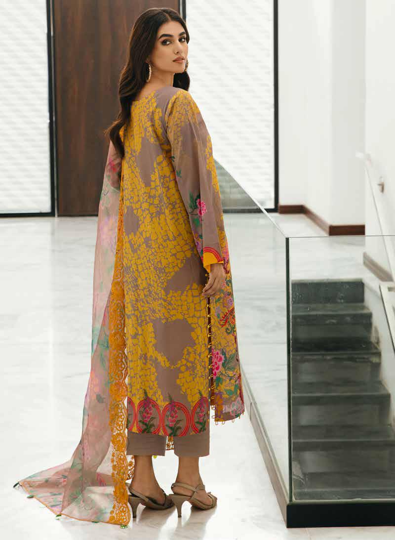 Charizma Aaghaz Embroidered Lawn Collection 2023 – AG-05A - Image 4