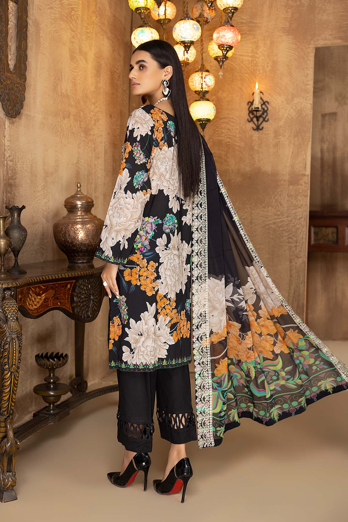 Charizma Aniiq – Embroidered Lawn Suit With Chiffon Dupatta AN22-01 - Image 2