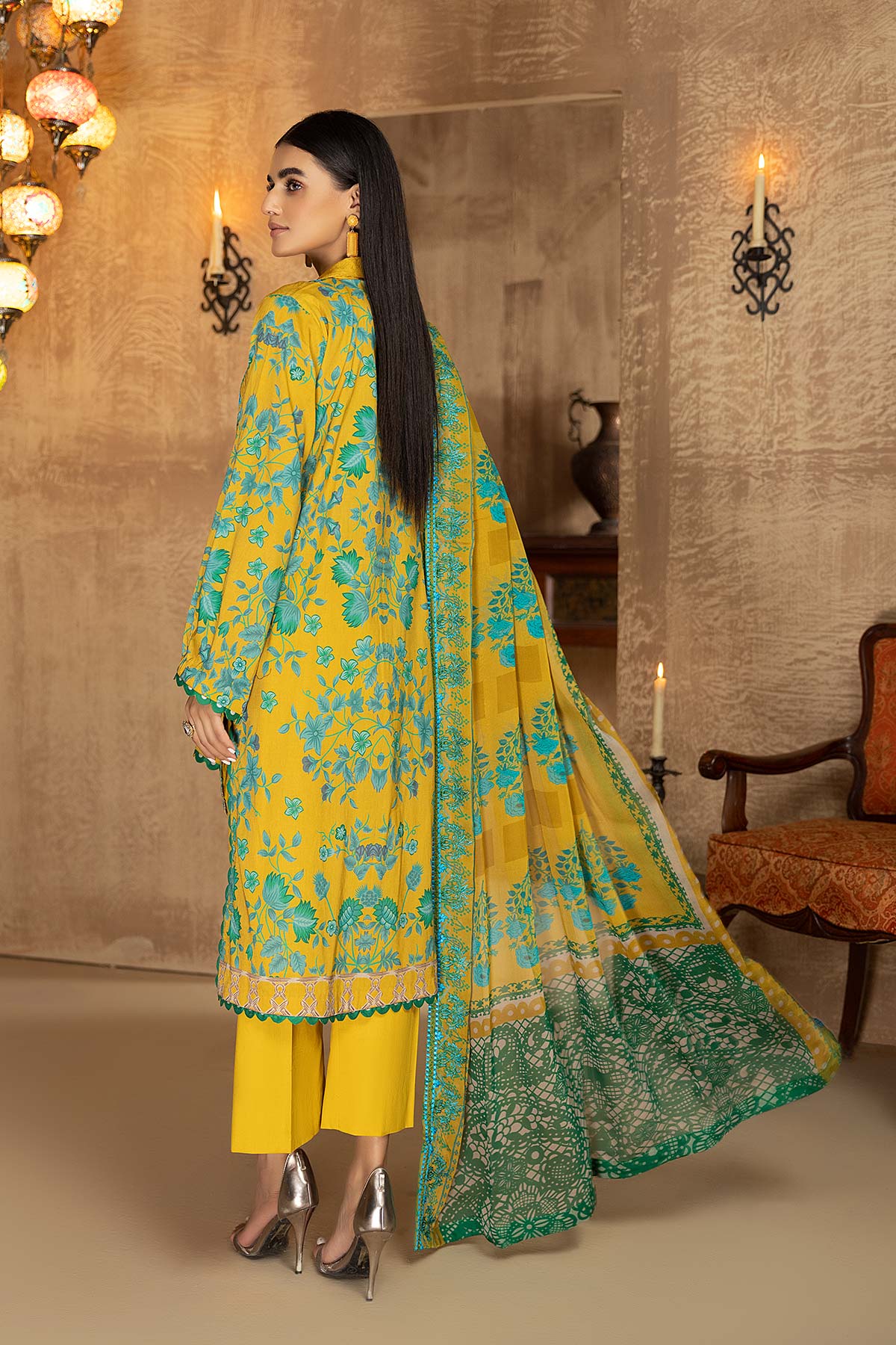 Charizma Aniiq – Embroidered Lawn Suit With Chiffon Dupatta AN22-09 - Image 2