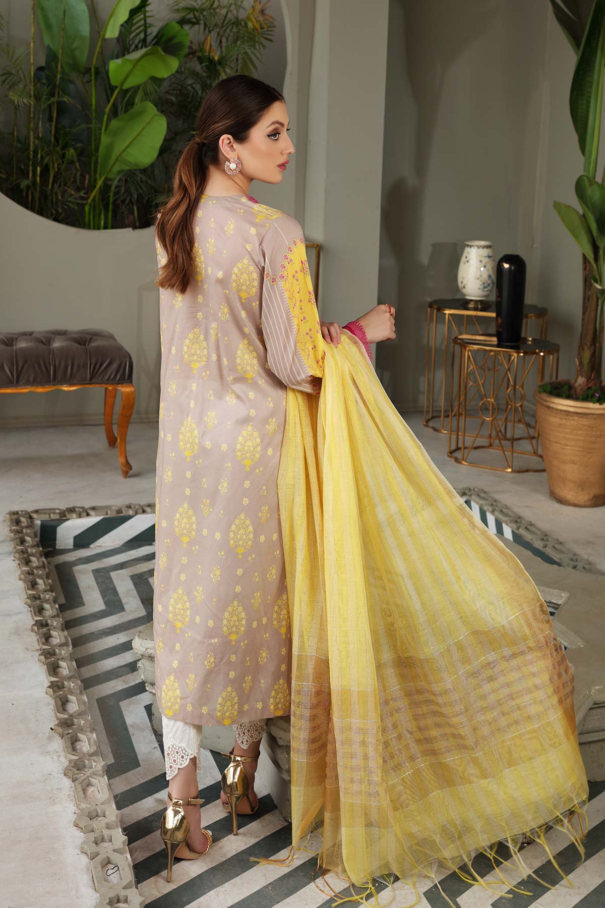 Charizma Belle Chapter 2 – 2 Pc Lawn With Loom Weave Dupatta - CB-01 - Image 4