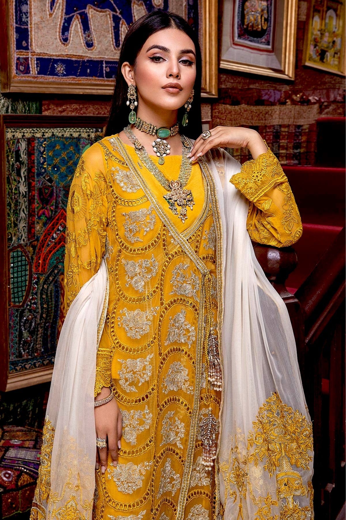 Charizma Celine Embroidered Chiffon Collection – CCE-02 - Image 4