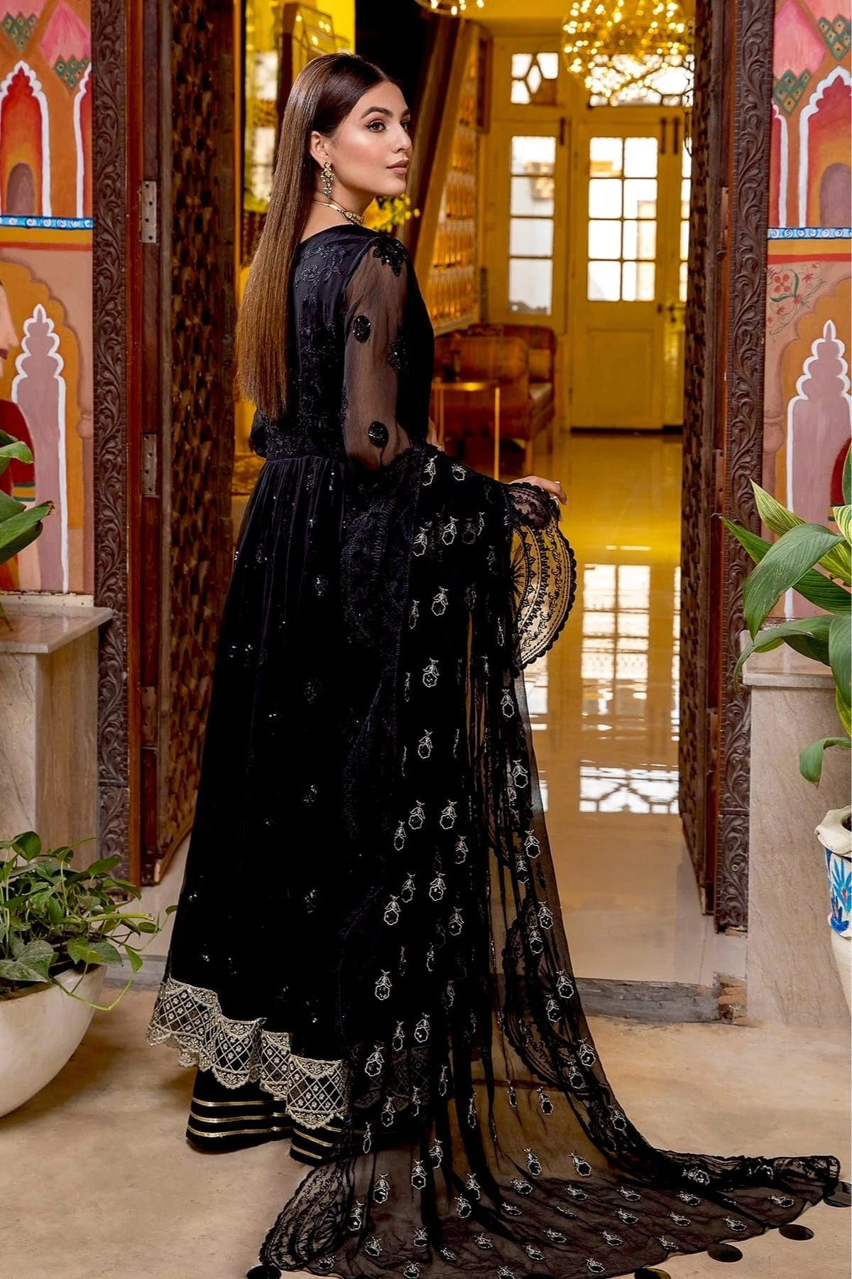 Charizma Celine Embroidered Chiffon Collection – CCE-03 - Image 7