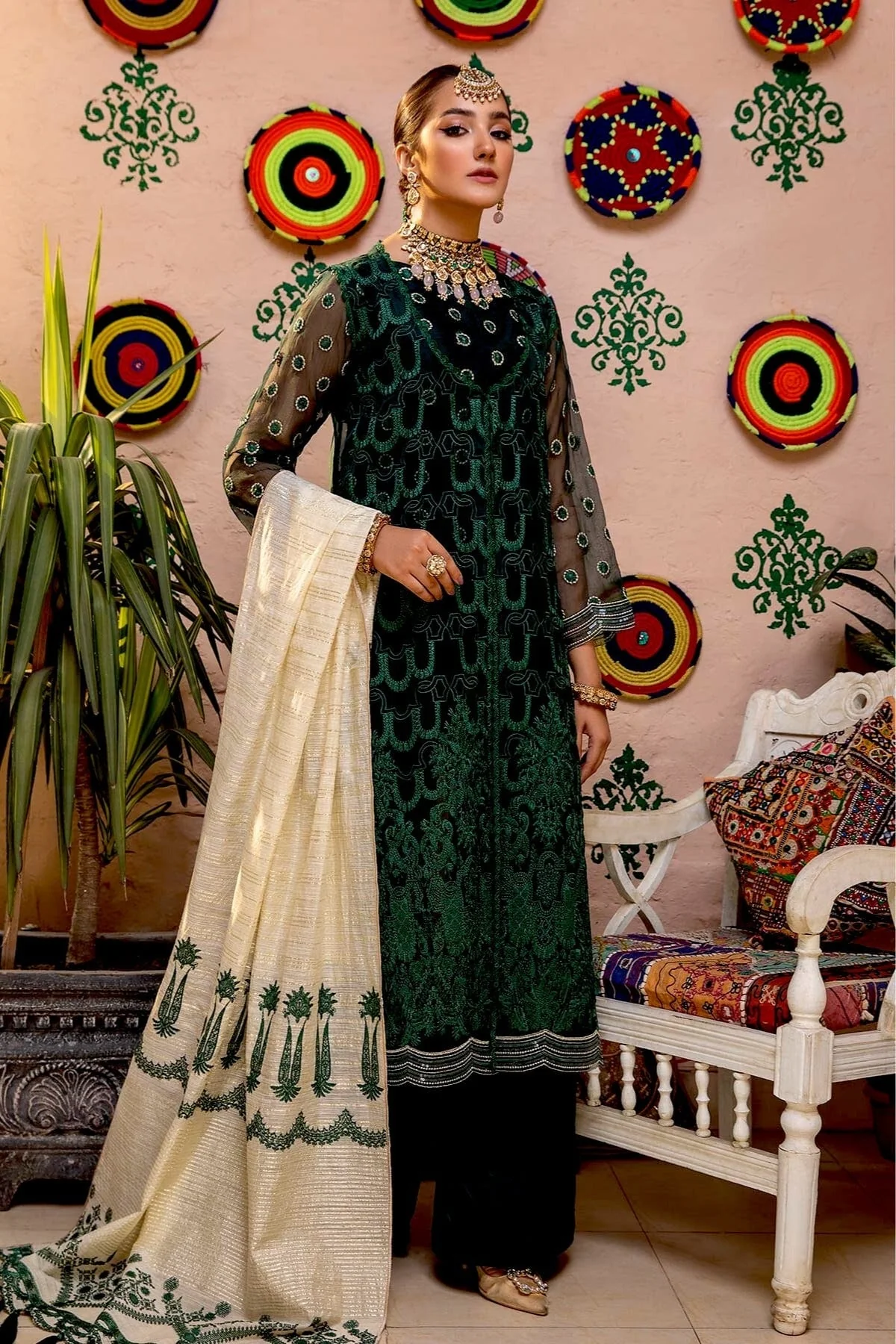 Charizma Celine Embroidered Chiffon Collection – CCE-05 - Image 2