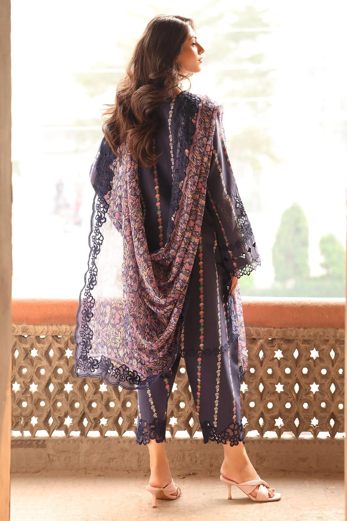 Charizma Combinations – Embroidered Lawn Shirt and Embroidered Lawn Dupatta and Trouser DSCC4-12 - Image 3