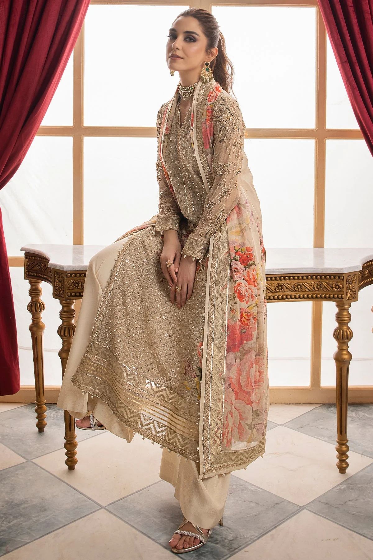 Charizma Dastan-E-Jashan Premium Chiffon Formals – DJW4-05 - Image 3
