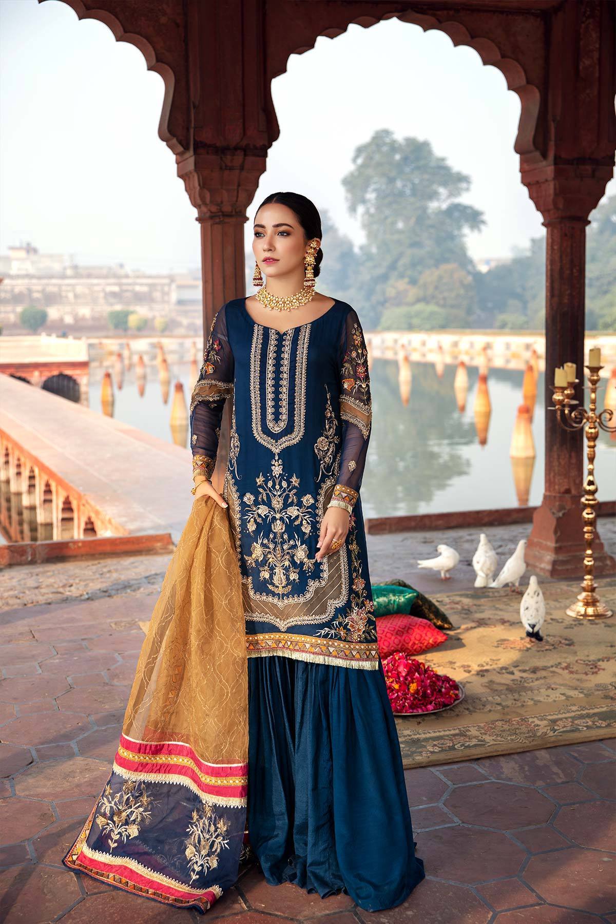 Charizma Dastan-e-Jashan Premium Embroidered Chiffon Collection – Khas Mahal DJ-08 - Image 2
