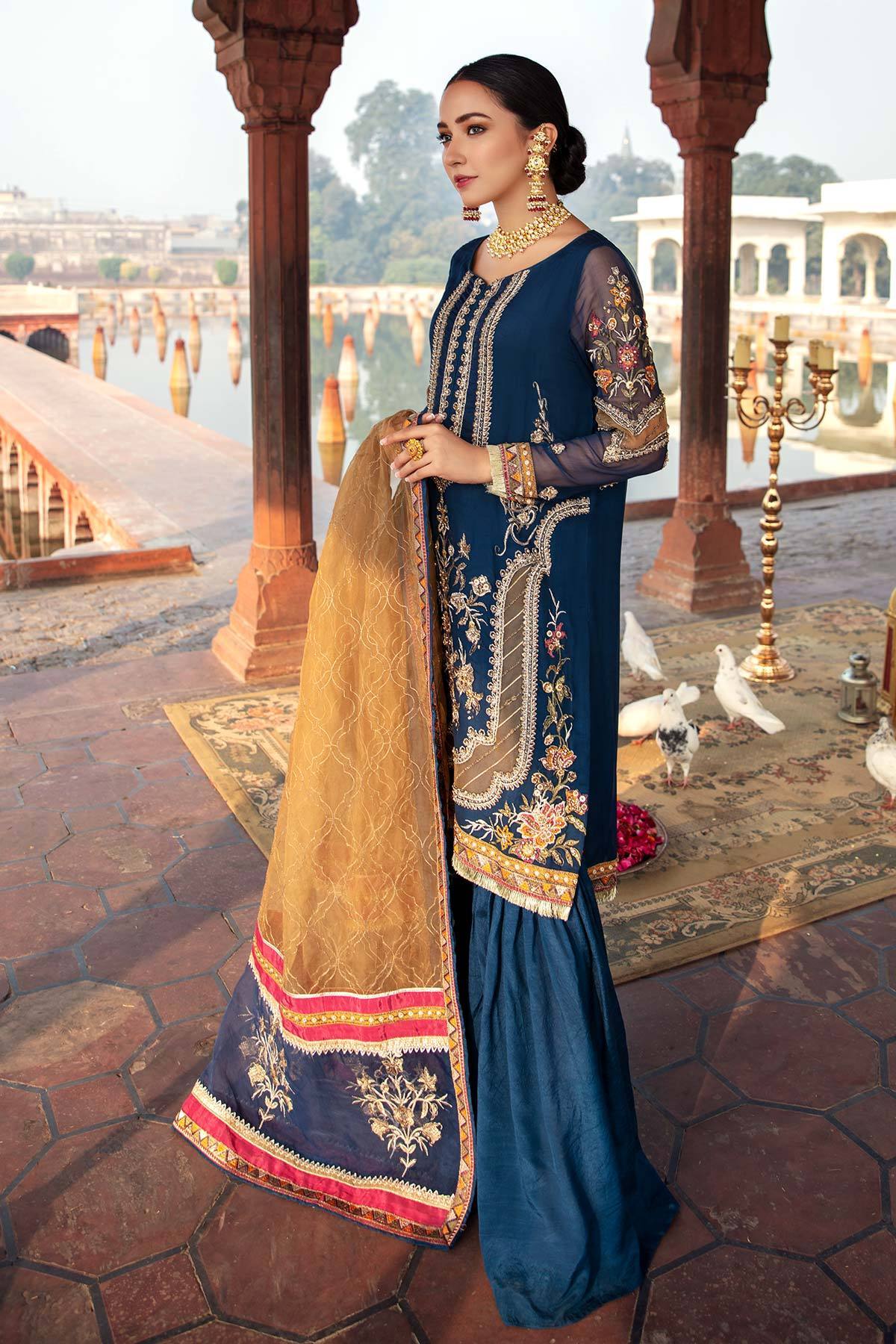 Charizma Dastan-e-Jashan Premium Embroidered Chiffon Collection – Khas Mahal DJ-08 - Image 3