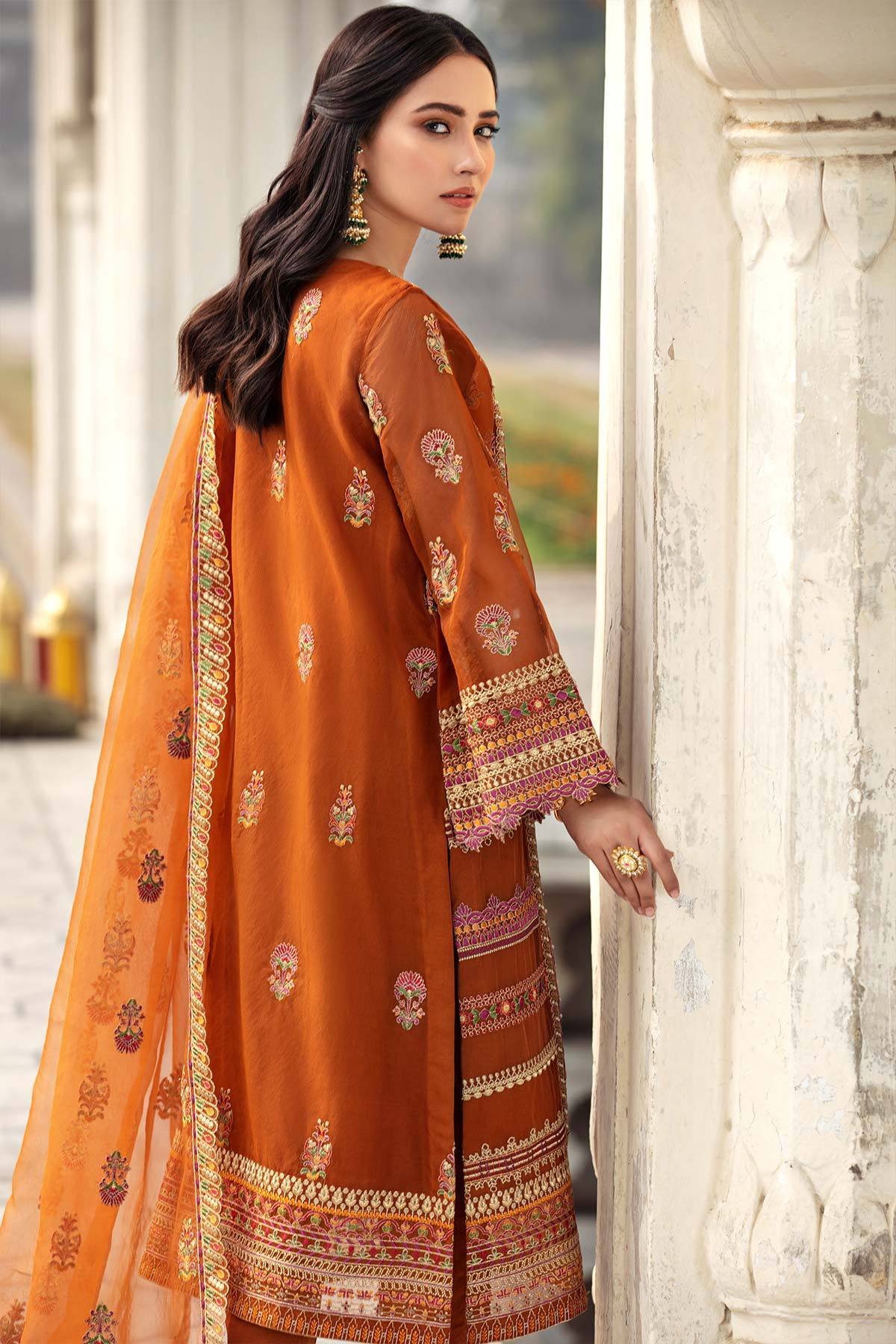 Charizma Dastan-e-Jashan Premium Embroidered Chiffon Collection – Noor-e-Qamar DJ-01 - Image 6