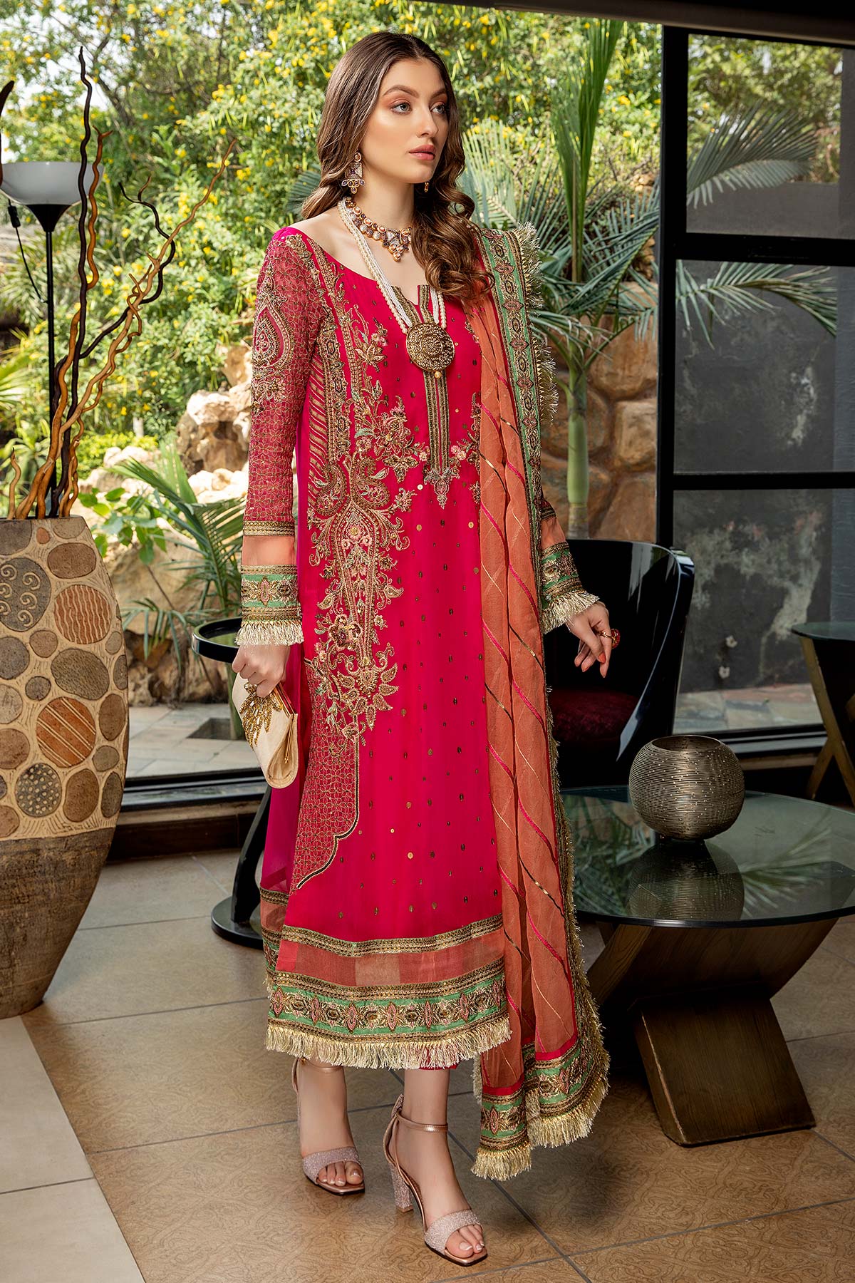 Charizma Dastan-e-Jashn Embroidered Hand Work Chiffon Collection – DJW-10 - Image 3