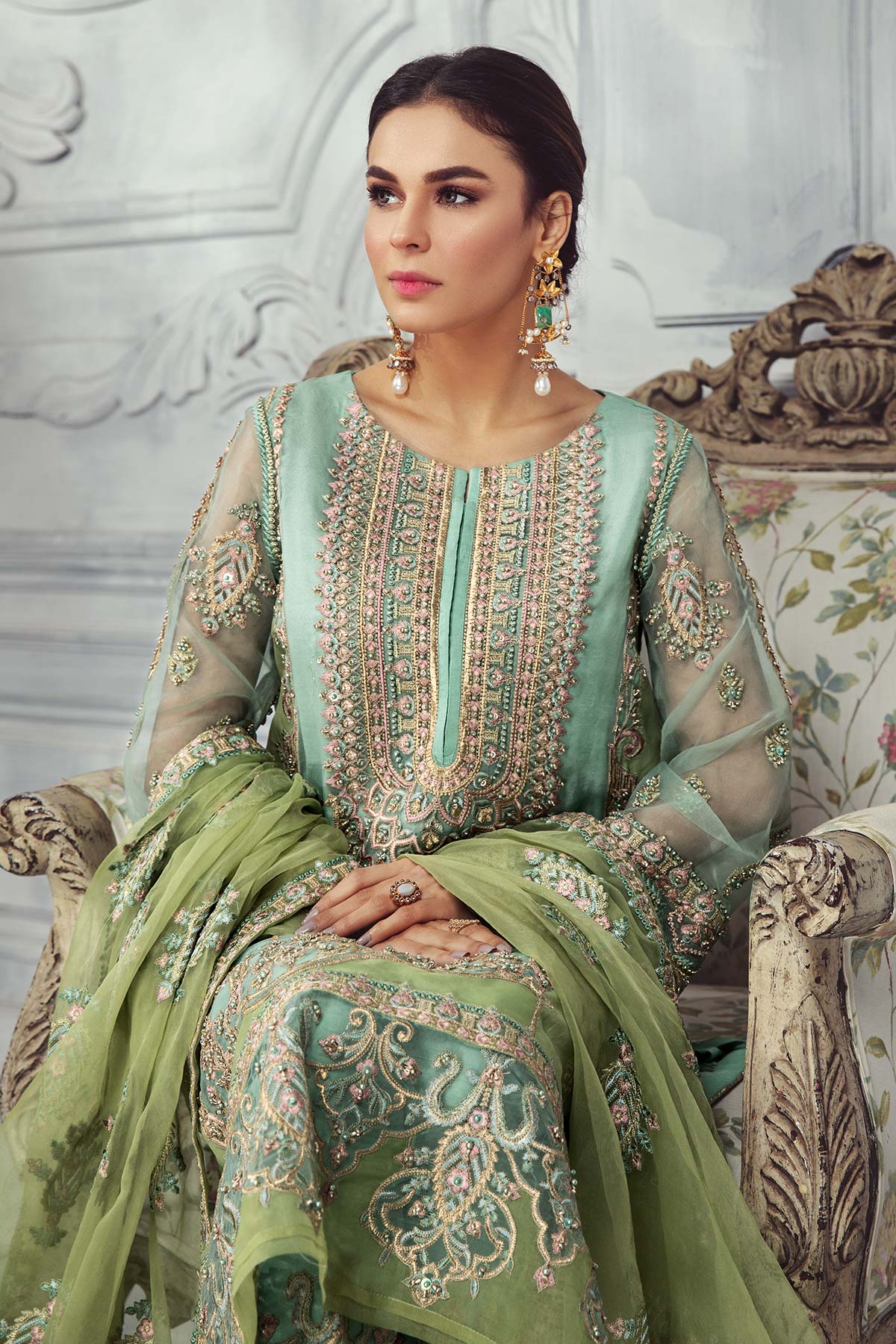 Charizma Dastan-e-Jashn Embroidered Hand Work Chiffon Collection – DJW-13 - Image 6