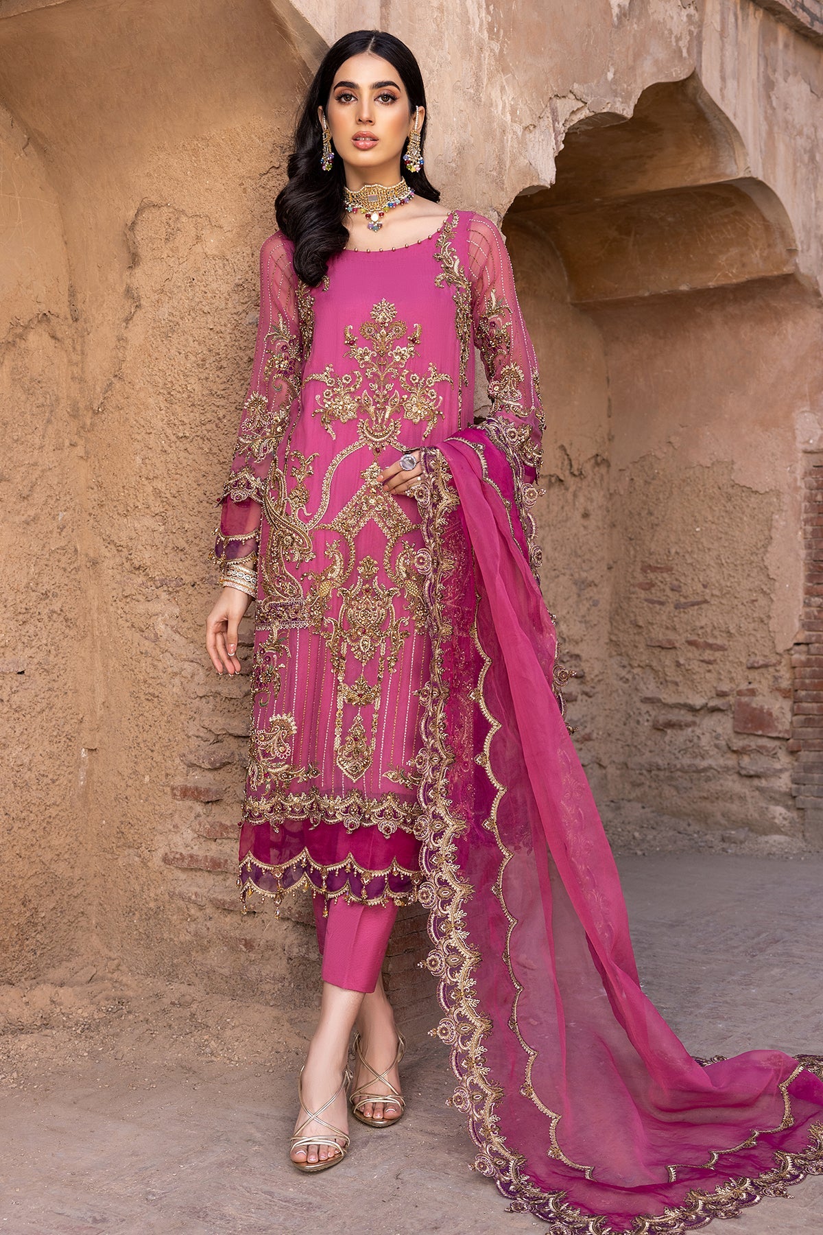 Charizma Dastan-e-Jashn Luxury Formal Chiffon Collection – DJW-05 - Image 4