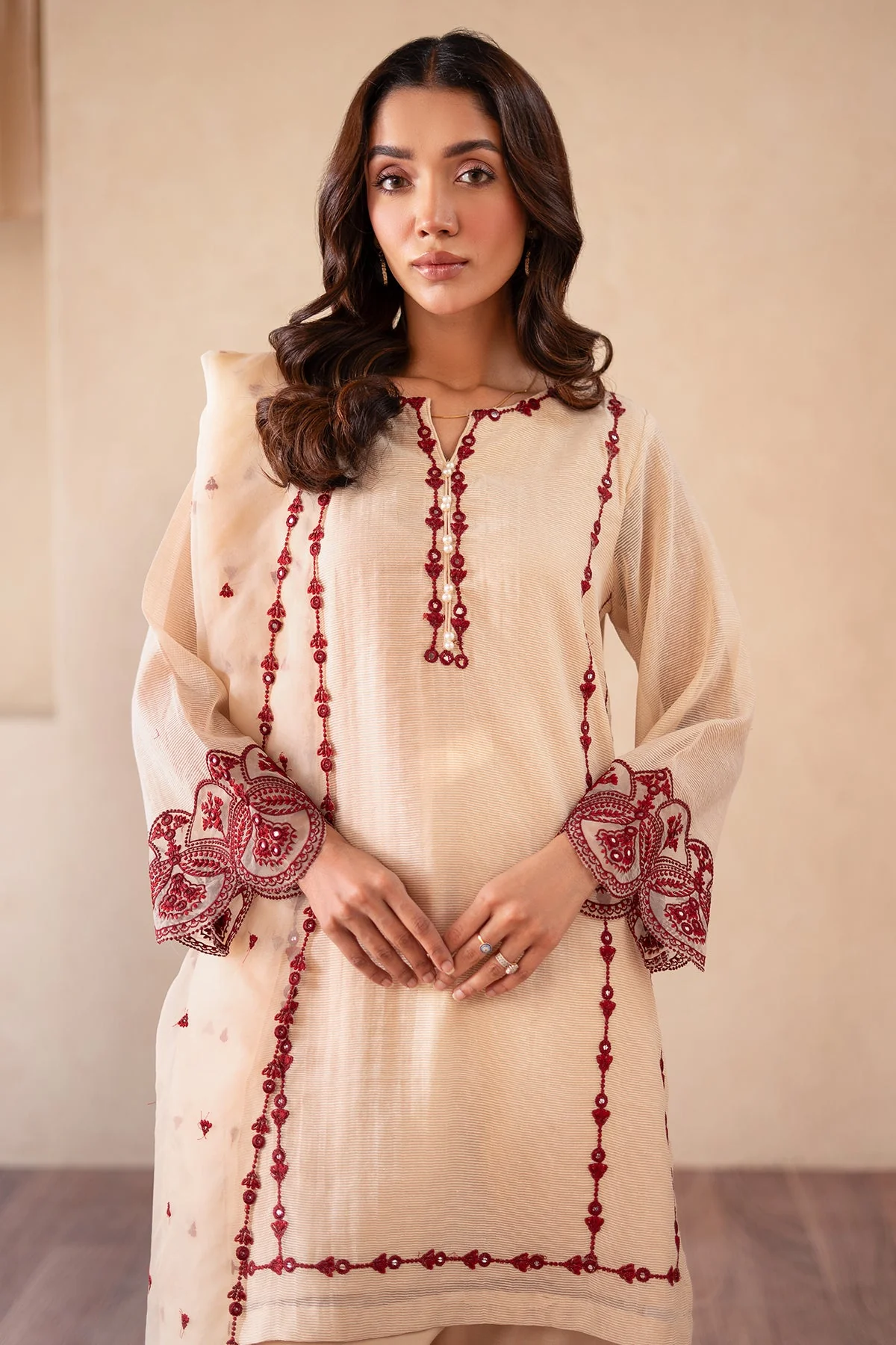 Charizma Festive 3-PC EMBROIDERED Suit - CMA-4-S06 - Image 4