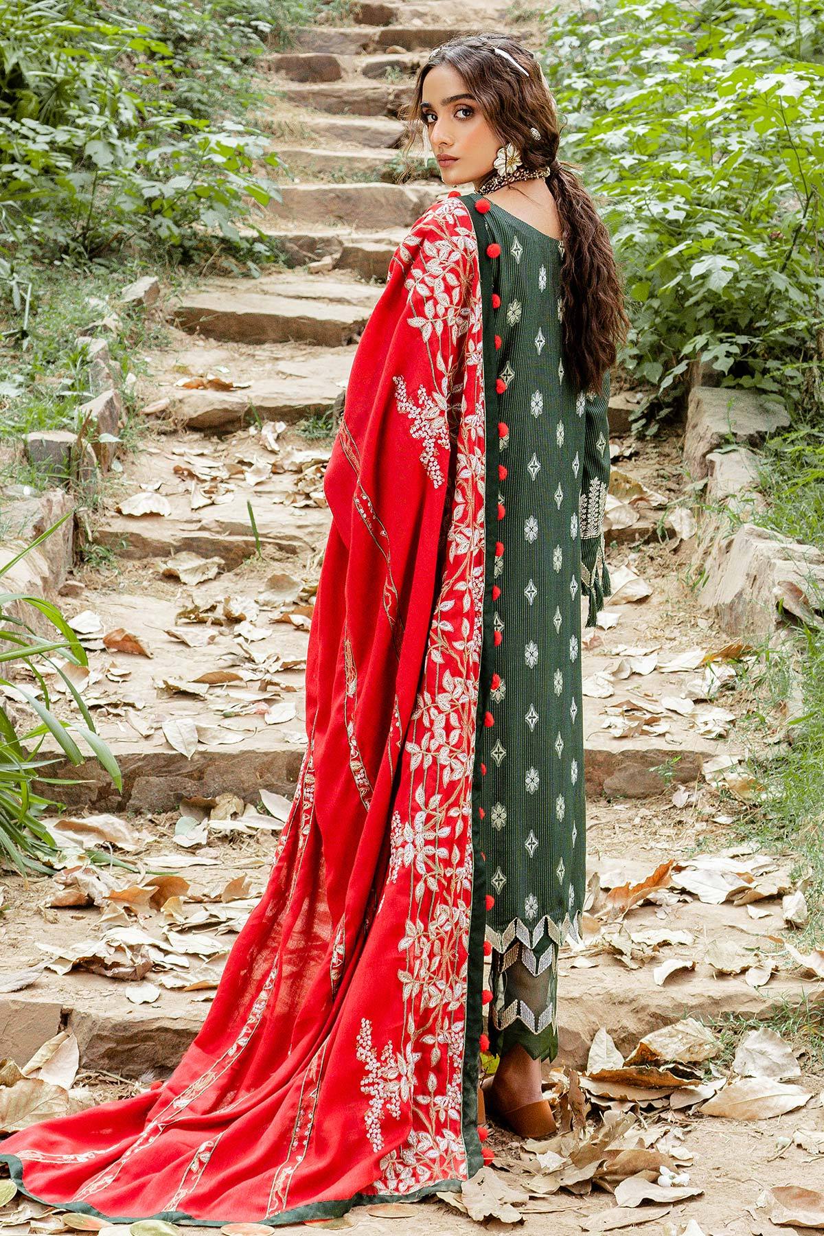 Charizma Masakali · Embroidered Masoori Jacquard with Embroidered Shawl – MSK-14 - Image 4