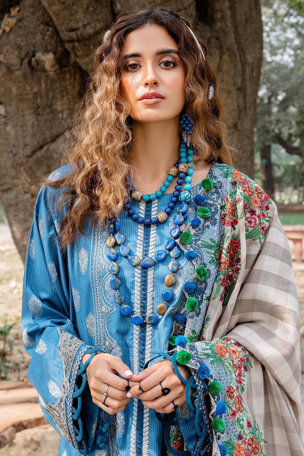 Charizma Masakali · Embroidered Masoori Jacquard with Embroidered Shawl – MSK-16 - Image 2