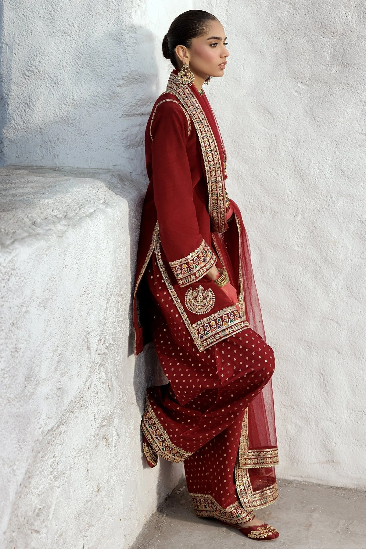 Charizma Mi Amor Pret/Stitched – Embroidered Raw-Silk Suit CMA-5-019 - Image 3