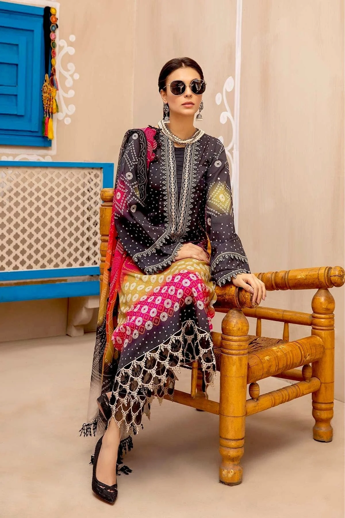 Charizma Signature Chunri Chapter 1 – 3Pc Embroidered Lawn With Chiffon Dupatta CHN-04 - Image 3