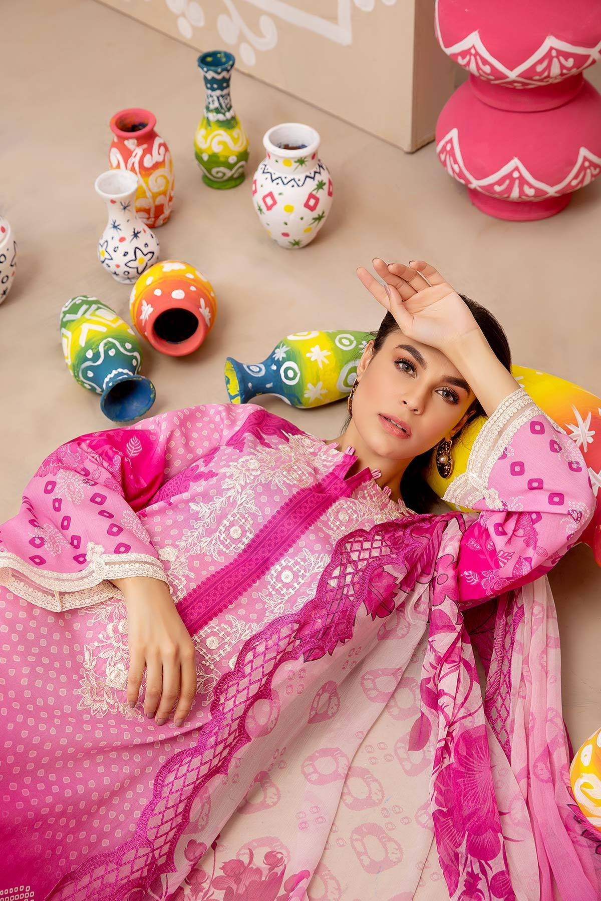 Charizma Signature Chunri Chapter 1 – 3Pc Embroidered Lawn With Chiffon Dupatta CHN-06 - Image 5