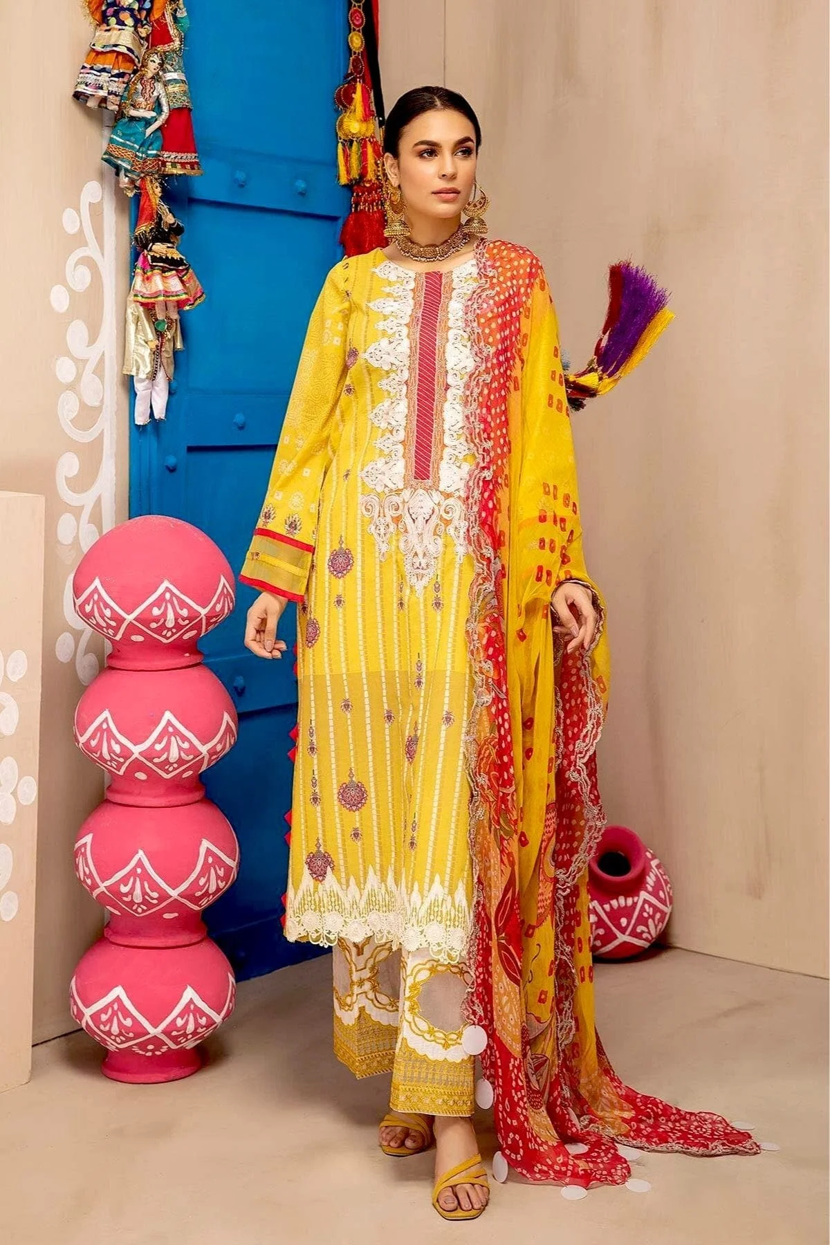 Charizma Signature Chunri Chapter 1 – 3Pc Embroidered Lawn With Chiffon Dupatta CHN-07 - Image 2