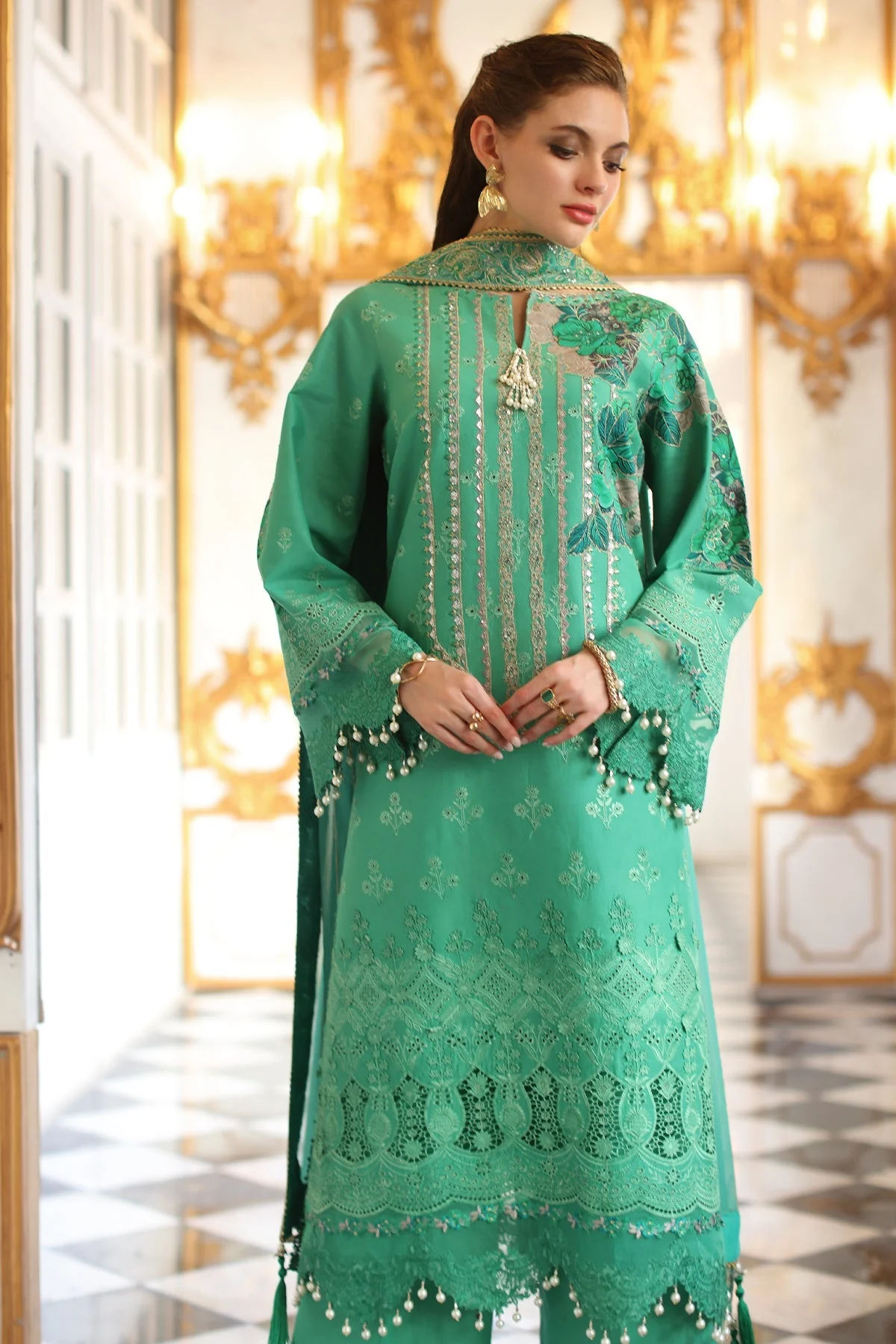 Charizma Tabeer Festive Edition Schiffli Lawn – CT5-03 - Image 3