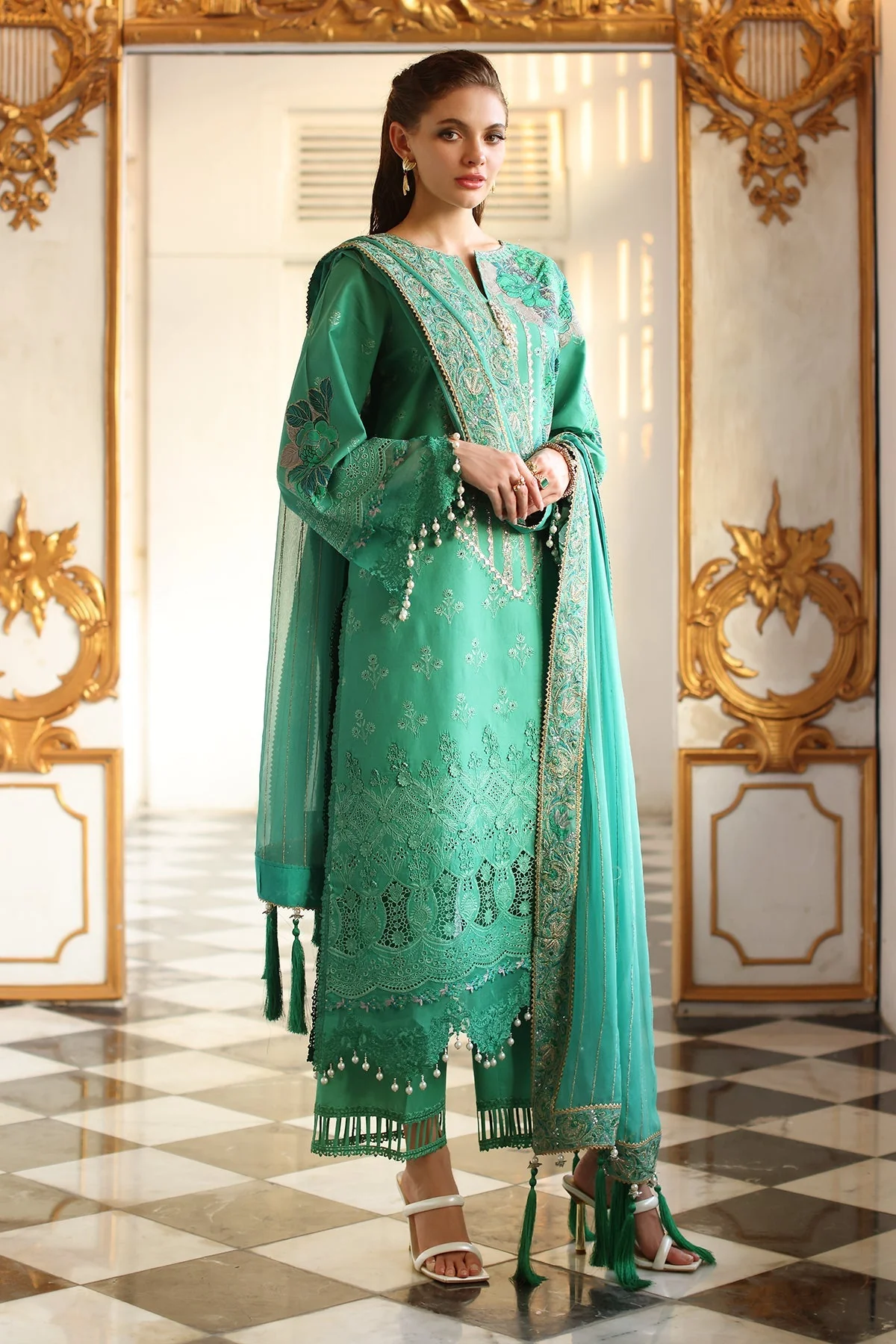 Charizma Tabeer Festive Edition Schiffli Lawn – CT5-03 - Image 5