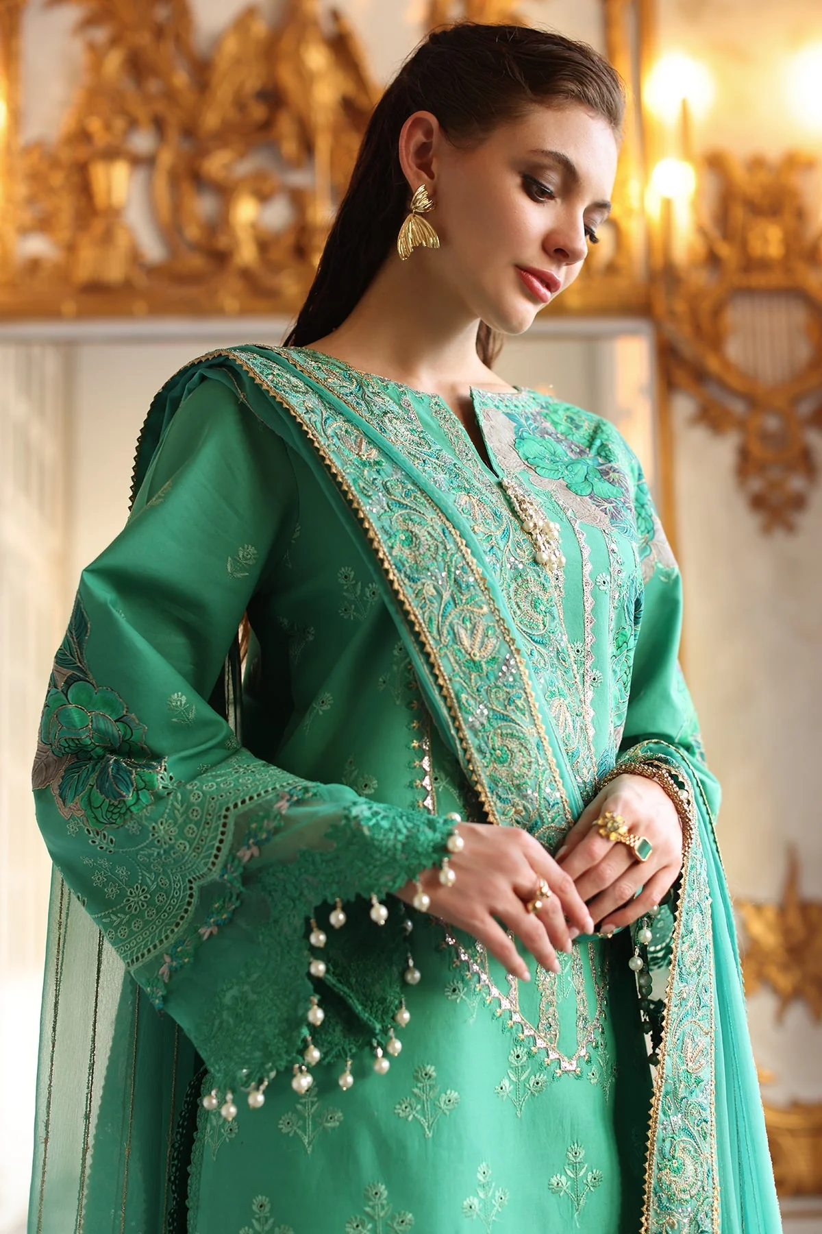 Charizma Tabeer Festive Edition Schiffli Lawn – CT5-03 - Image 6