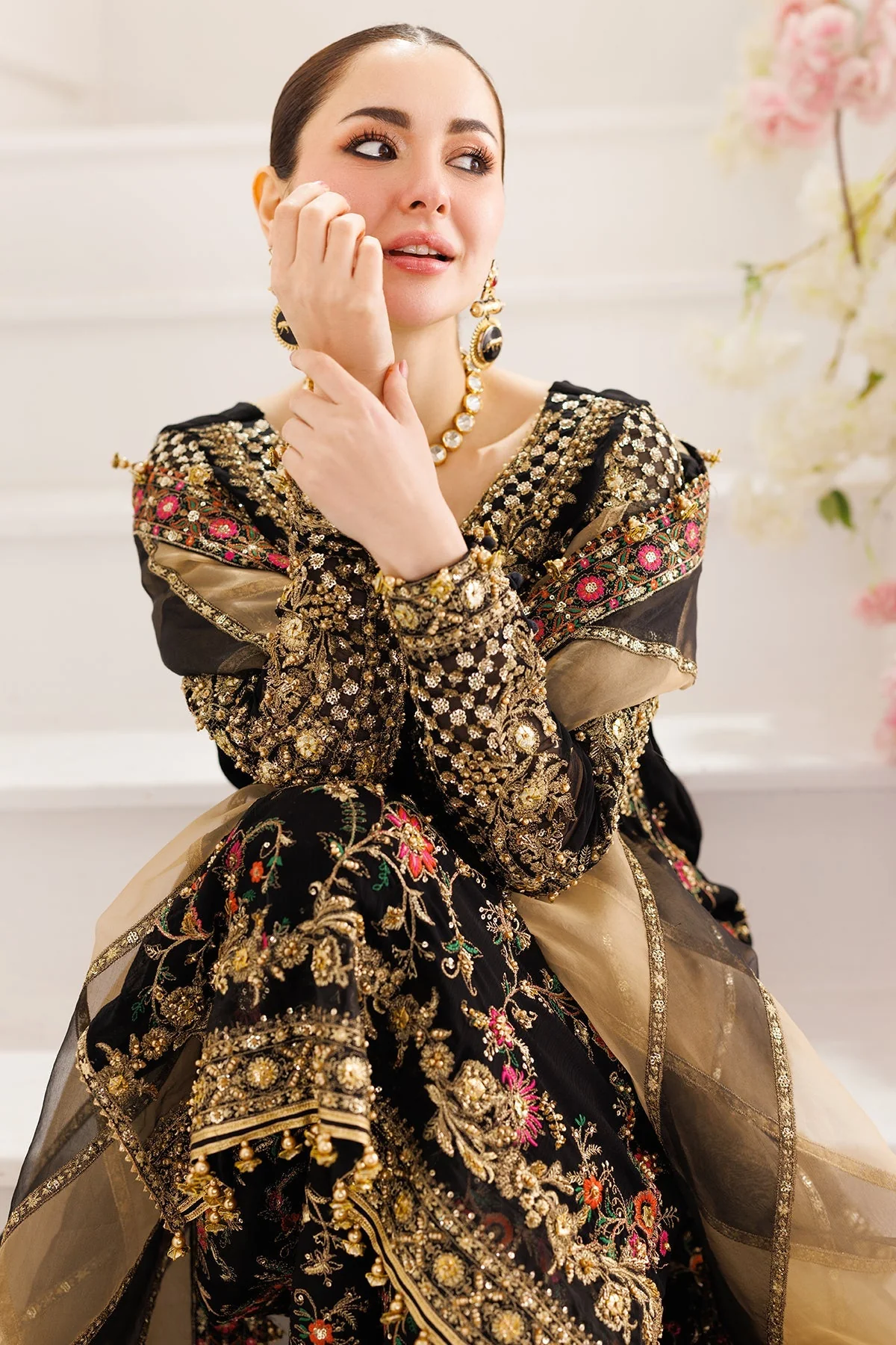 Charizma x Hania Aamir Dastan-e-Jashan 4PC Luxury Formals – DJ5-03 - Image 9