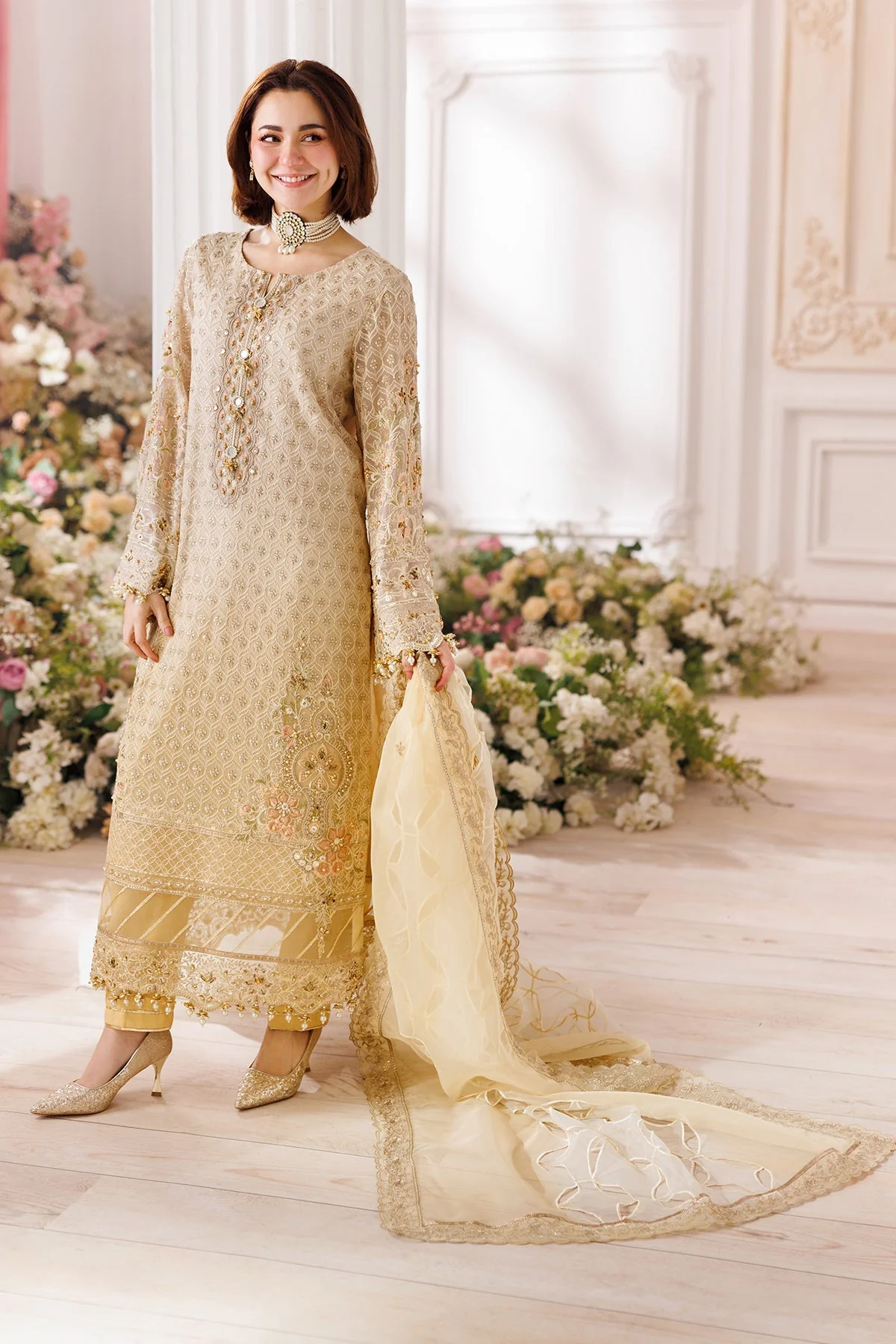 Charizma x Hania Aamir Dastan-e-Jashan 4PC Luxury Formals – DJ5-06 - Image 6