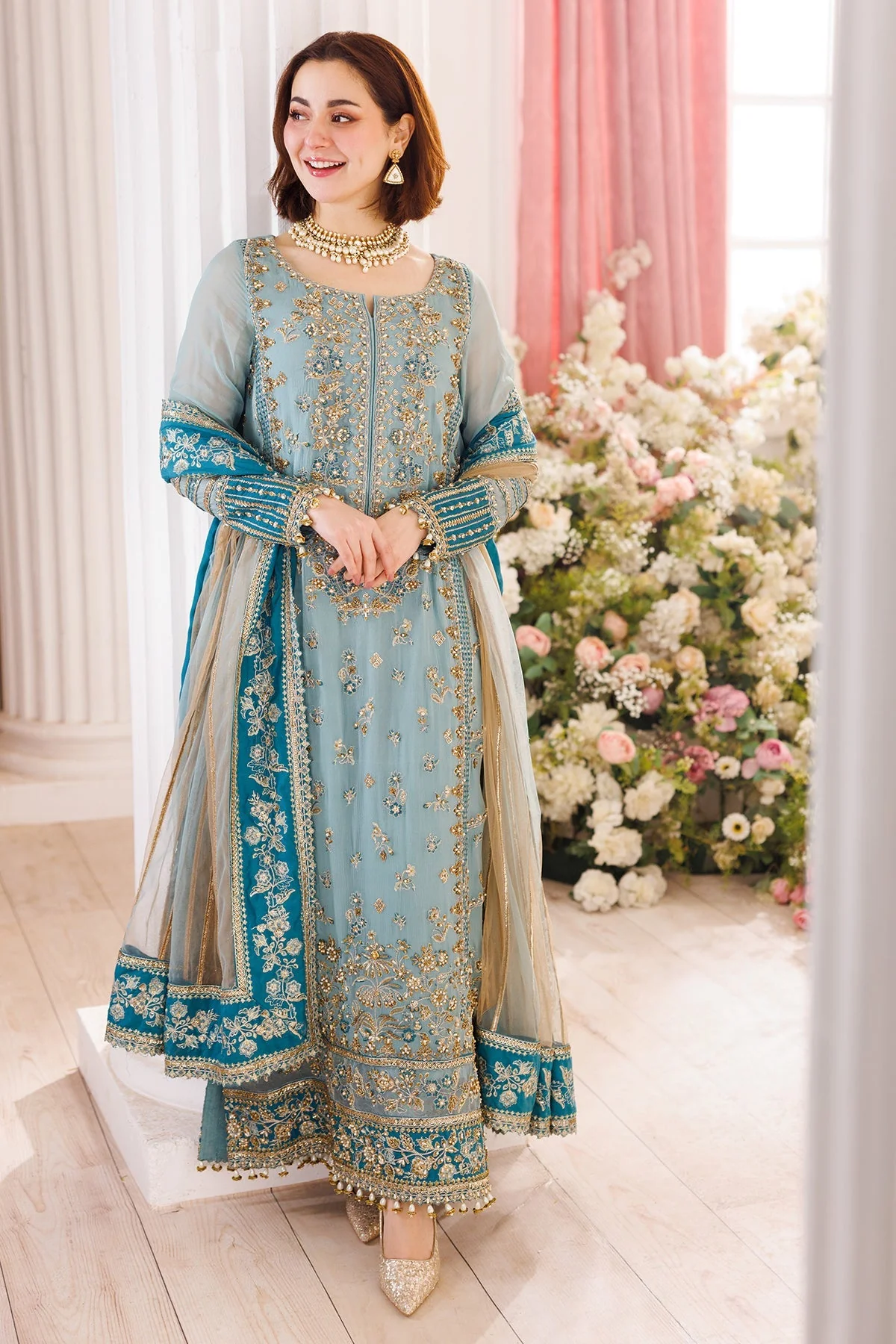 Charizma x Hania Aamir Dastan-e-Jashan 4PC Luxury Formals – DJ5-08 - Image 6