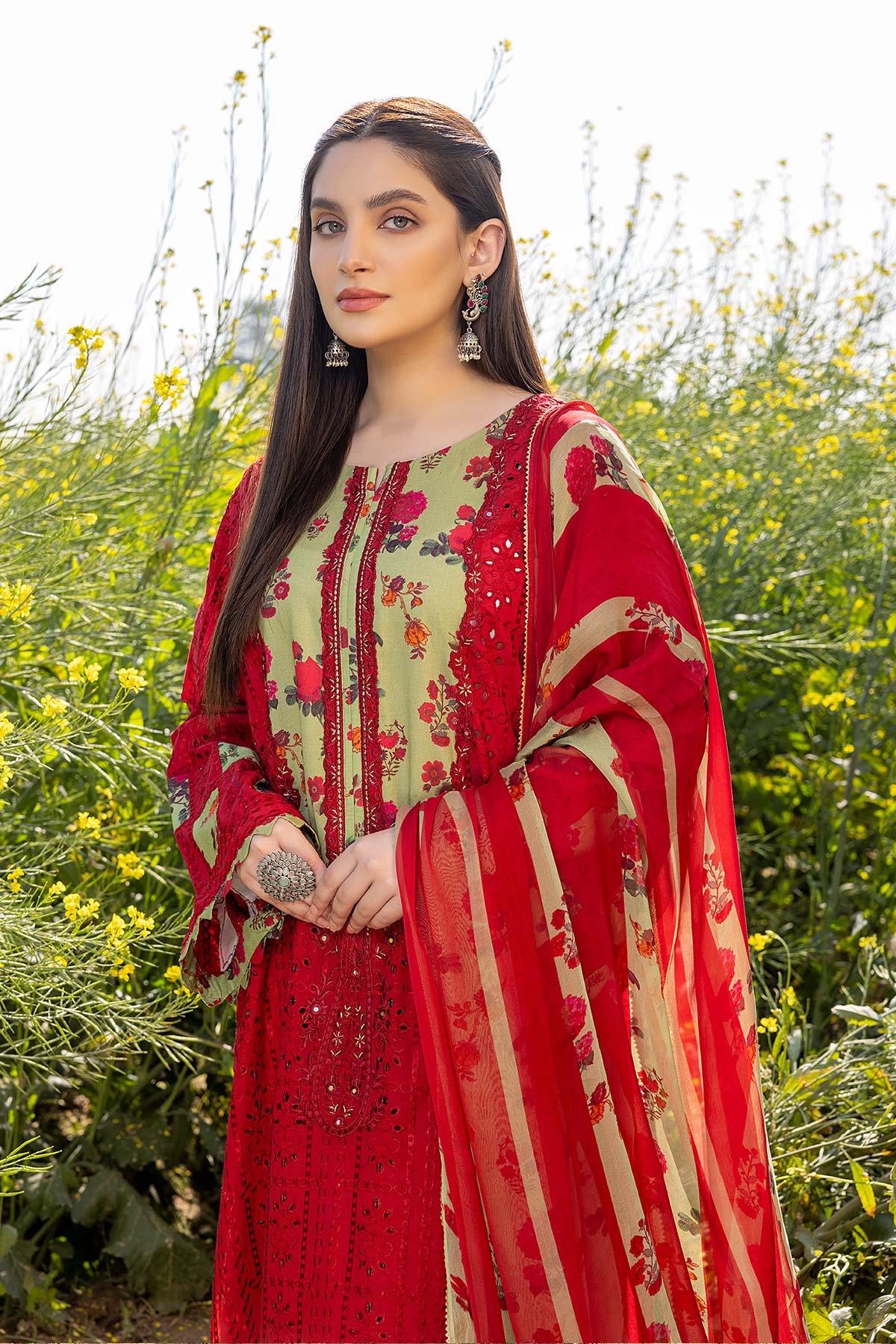 Charizma Zard Embroidered Lawn Chikankari Collection – CCK23-05 - Image 2