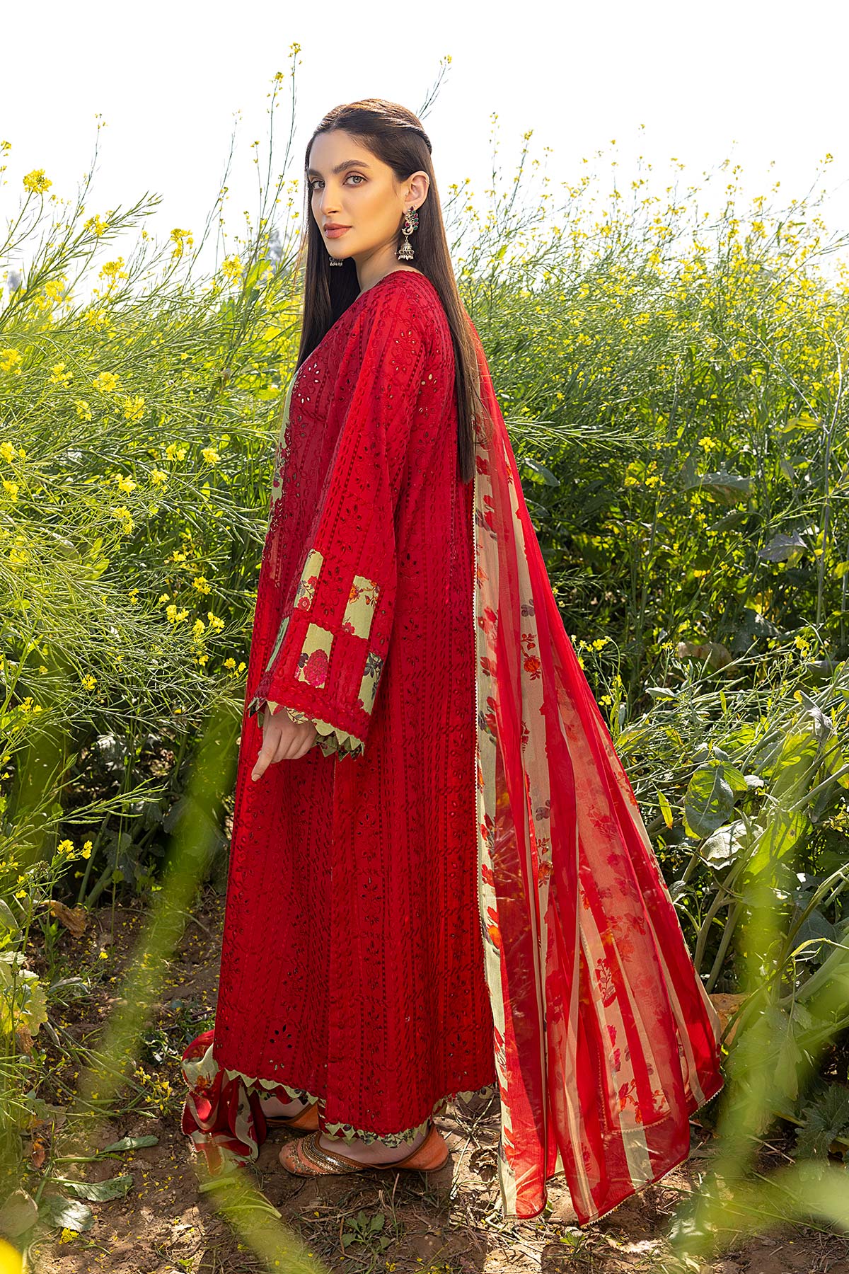 Charizma Zard Embroidered Lawn Chikankari Collection – CCK23-05 - Image 3