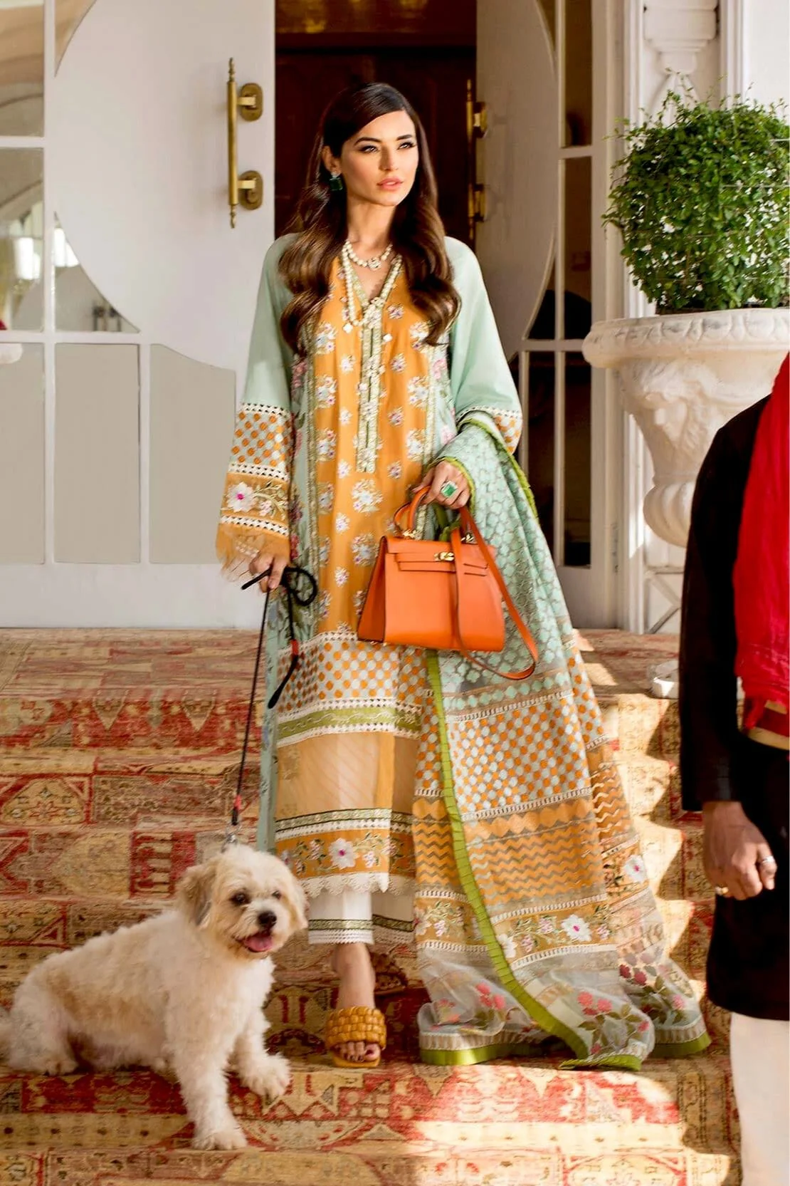 Crimson by Saira Shakira Luxury Lawn Collection 2021 – D9-A - A Sunny Afternoon - Mandarin - Image 2