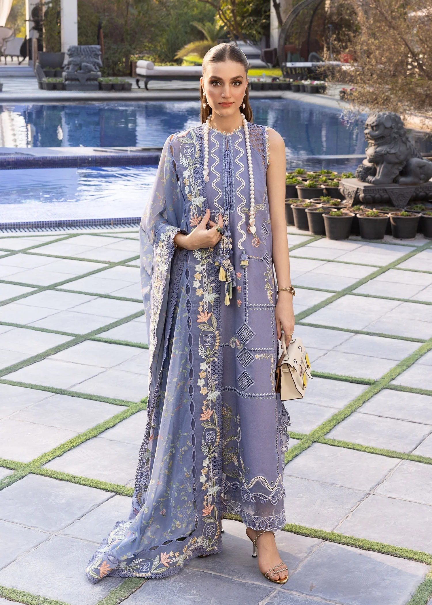 Crimson Flow Luxury Lawn – FLORAL SERENITY-D1B - Image 8