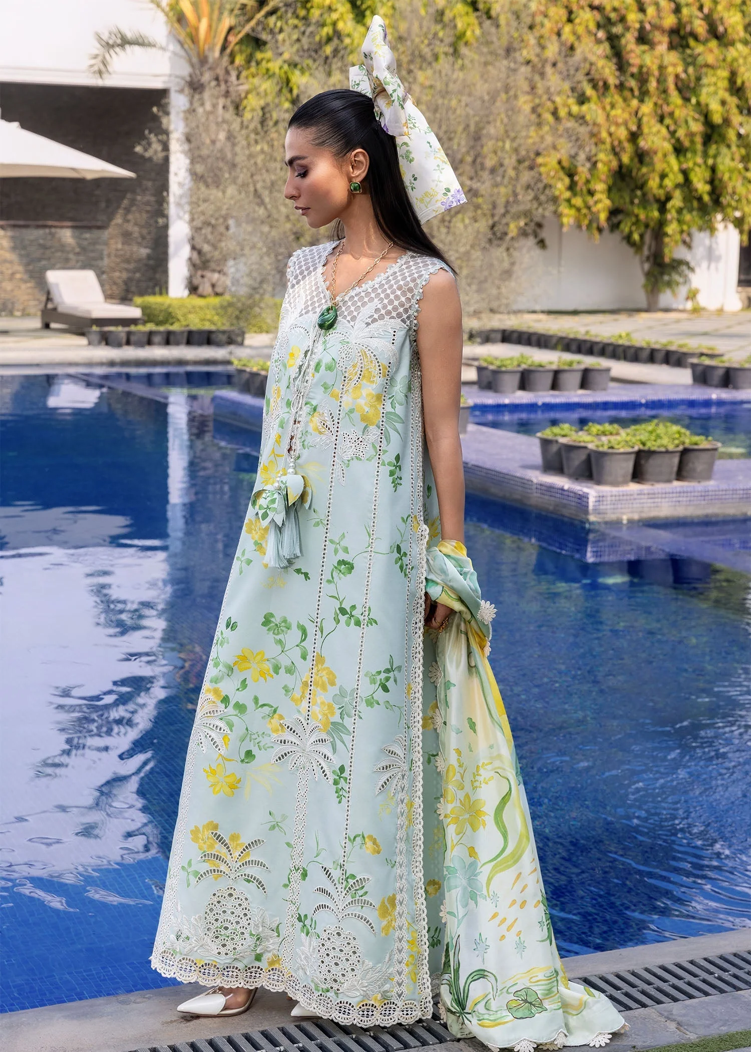 Crimson Flow Luxury Lawn – TROPIC TEASE - D4B - Image 4