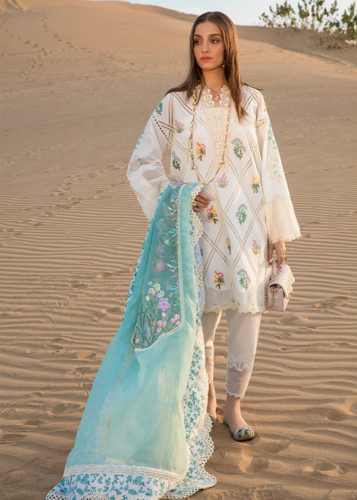Crimson Luxury Lawn Collection 2023 – French Summer - D1 A - Image 2