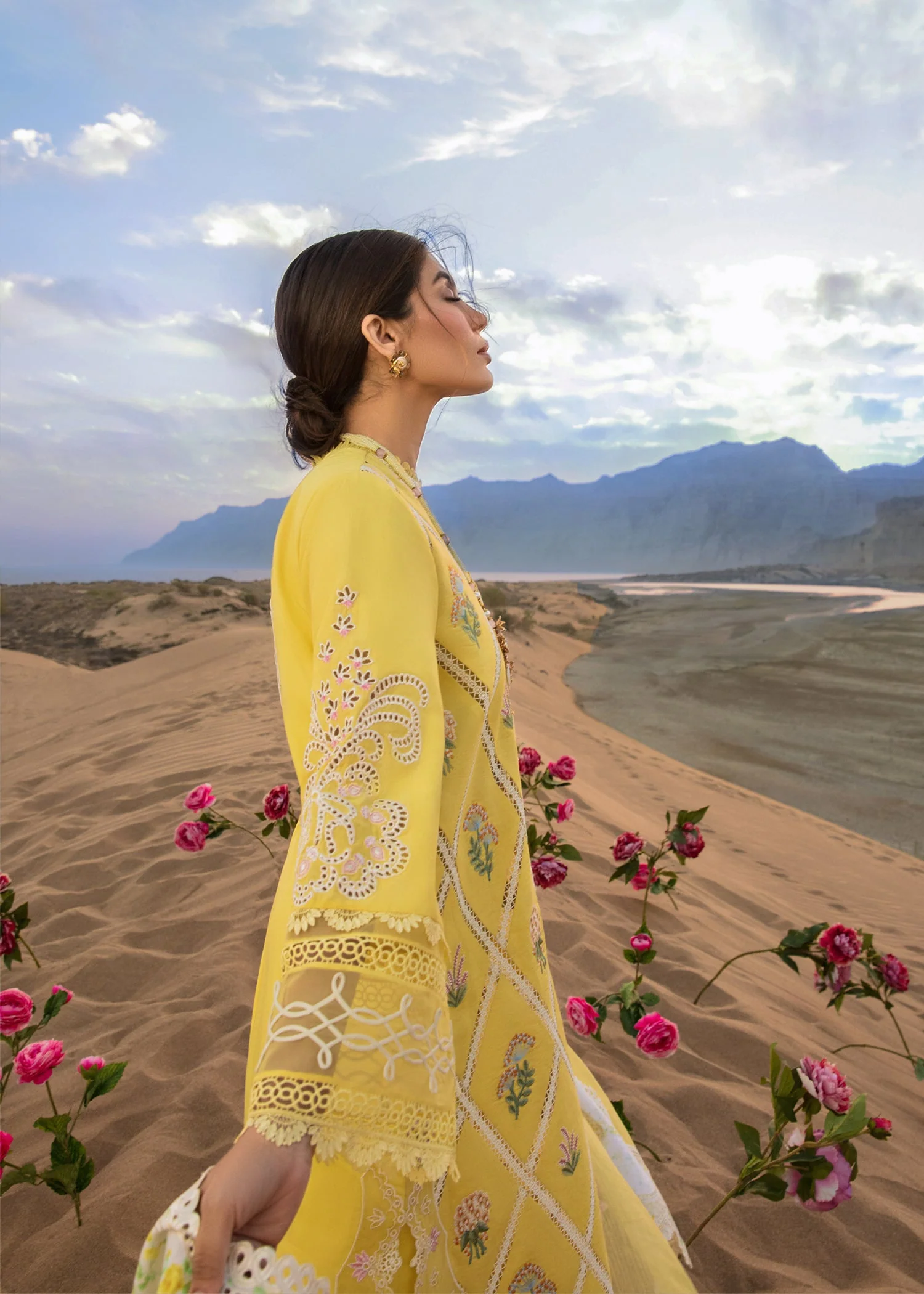 Crimson Luxury Lawn Collection 2023 – French Summer - D1 B - Image 4