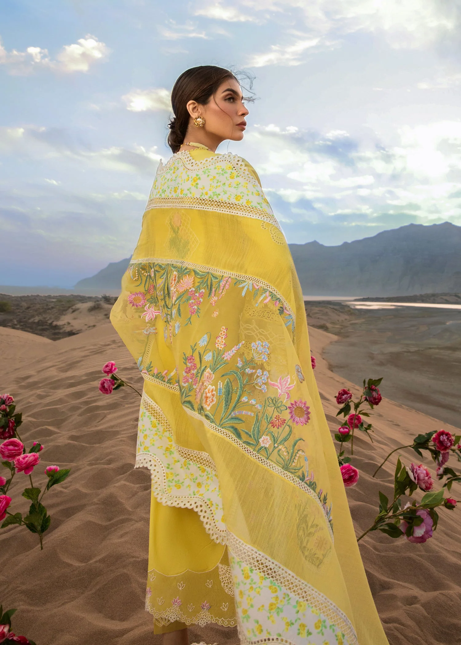 Crimson Luxury Lawn Collection 2023 – French Summer - D1 B - Image 5