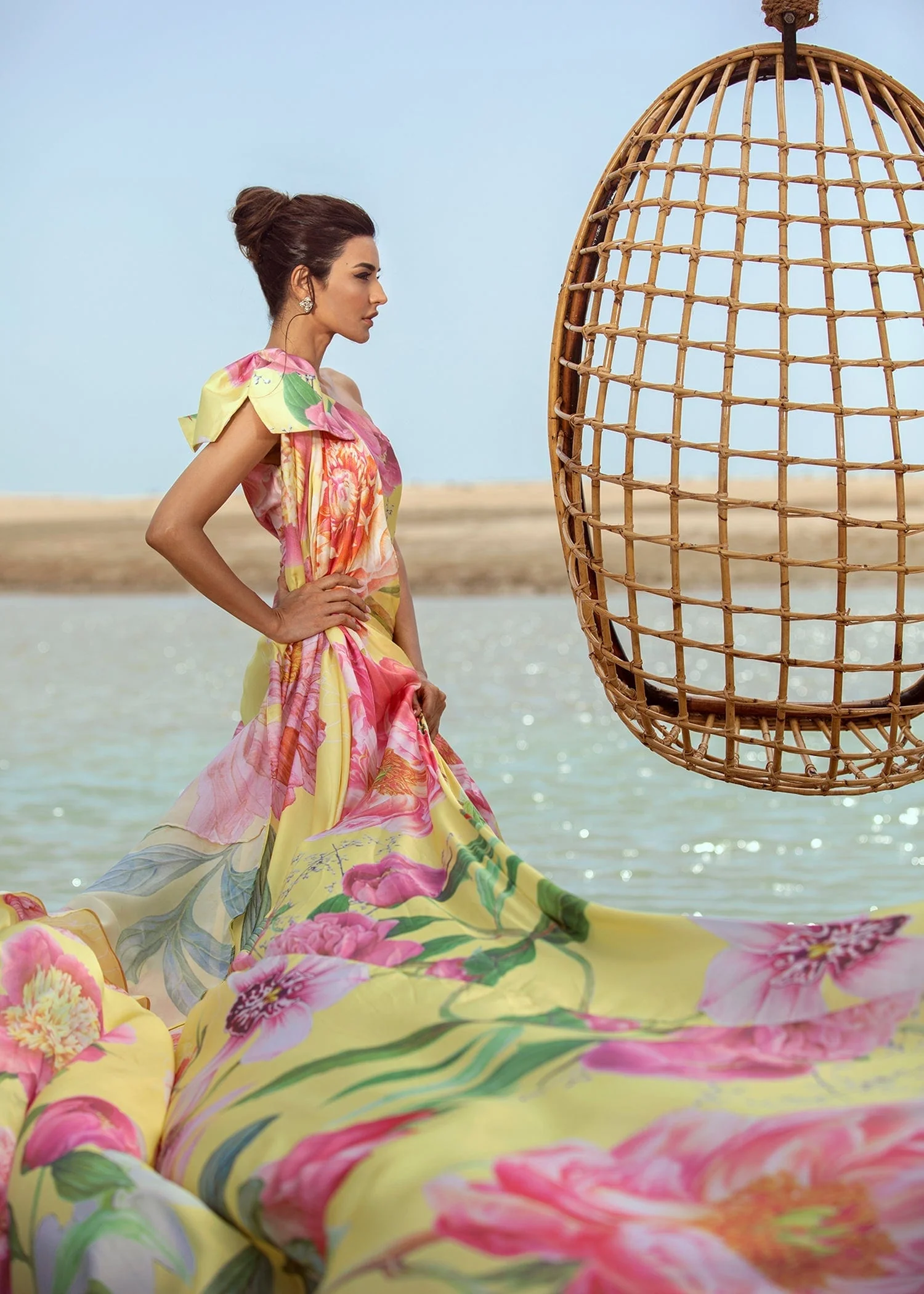 Crimson X Saira Shakira Luxury Lawn Collection 2022 – Chikkankari Reinvented - 7B - Sunshine - Image 7